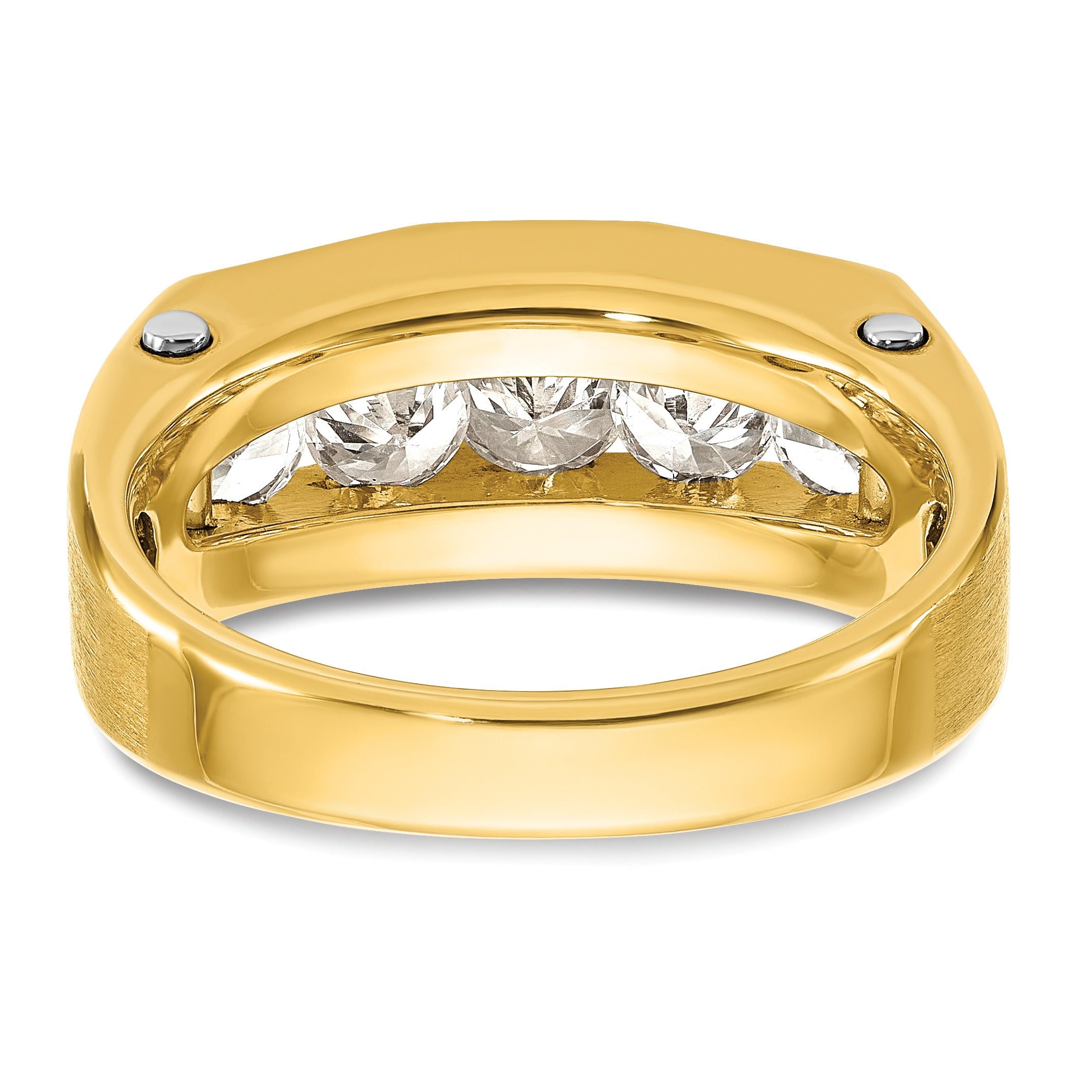 14k Gold 1 1/2 carat Lab Grown Diamond Five Stone Ring