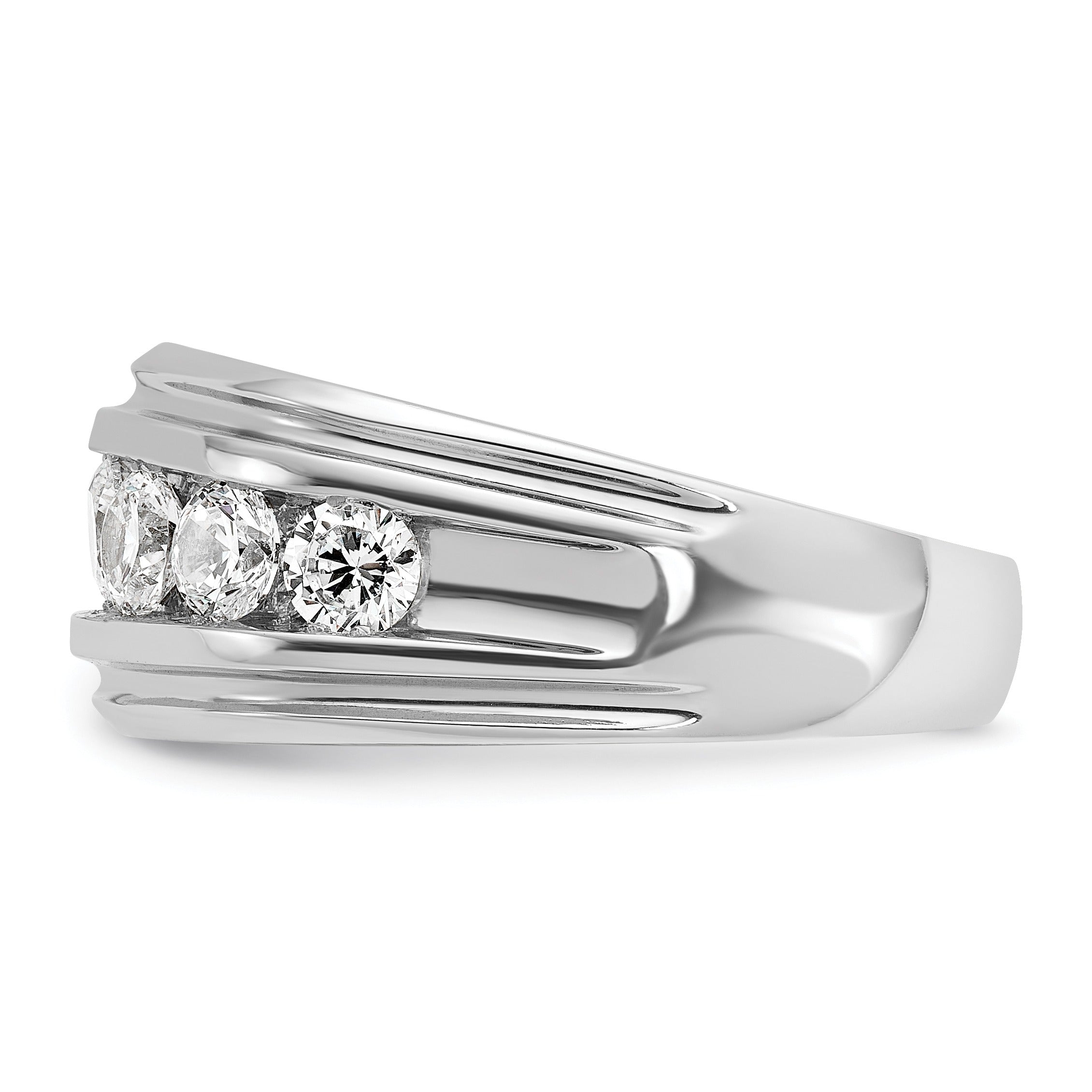 14k White Gold 1 3/4 carat Lab Diamond Five Stone Ring