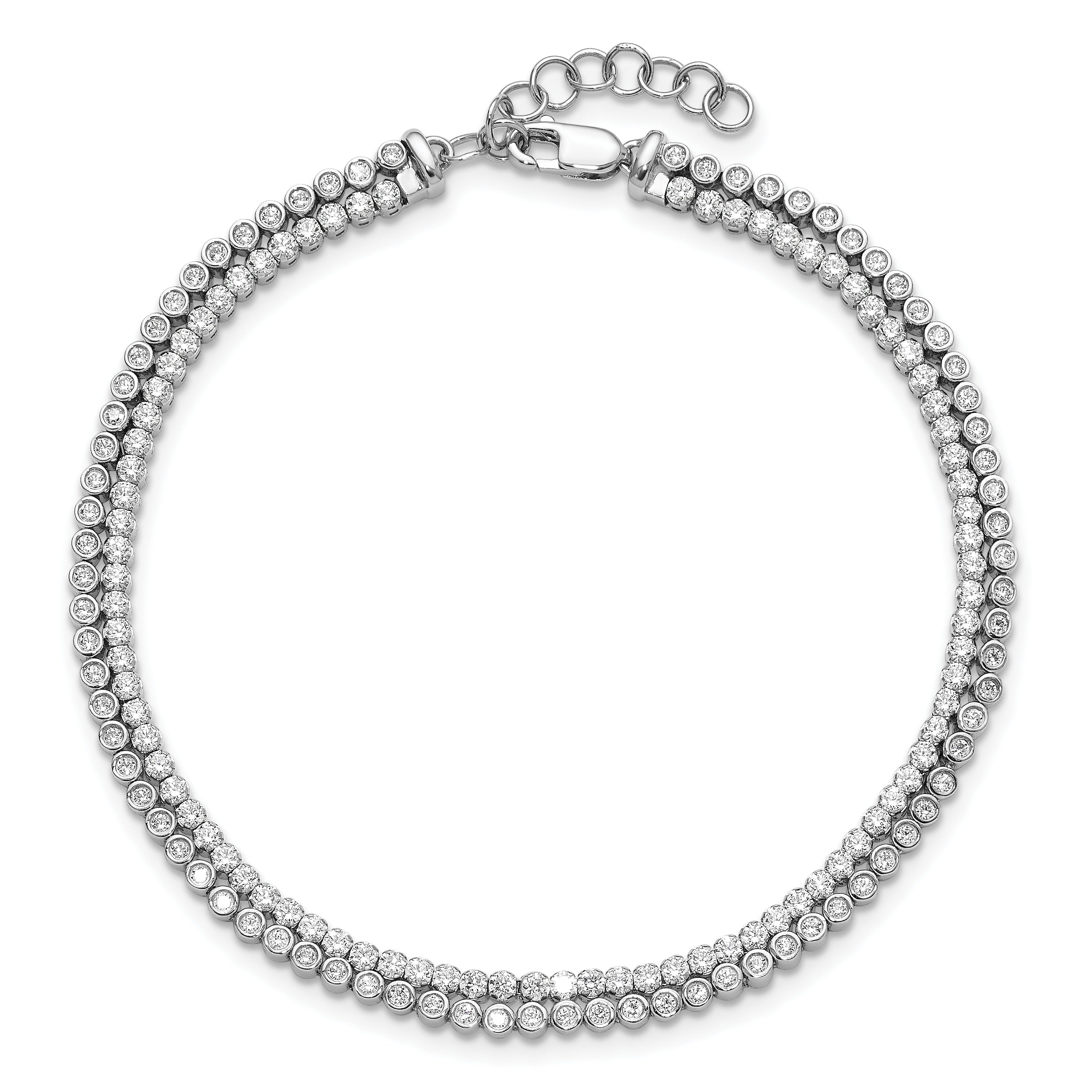 14K Gold Lab Grown Diamond Double Extension Bracelets