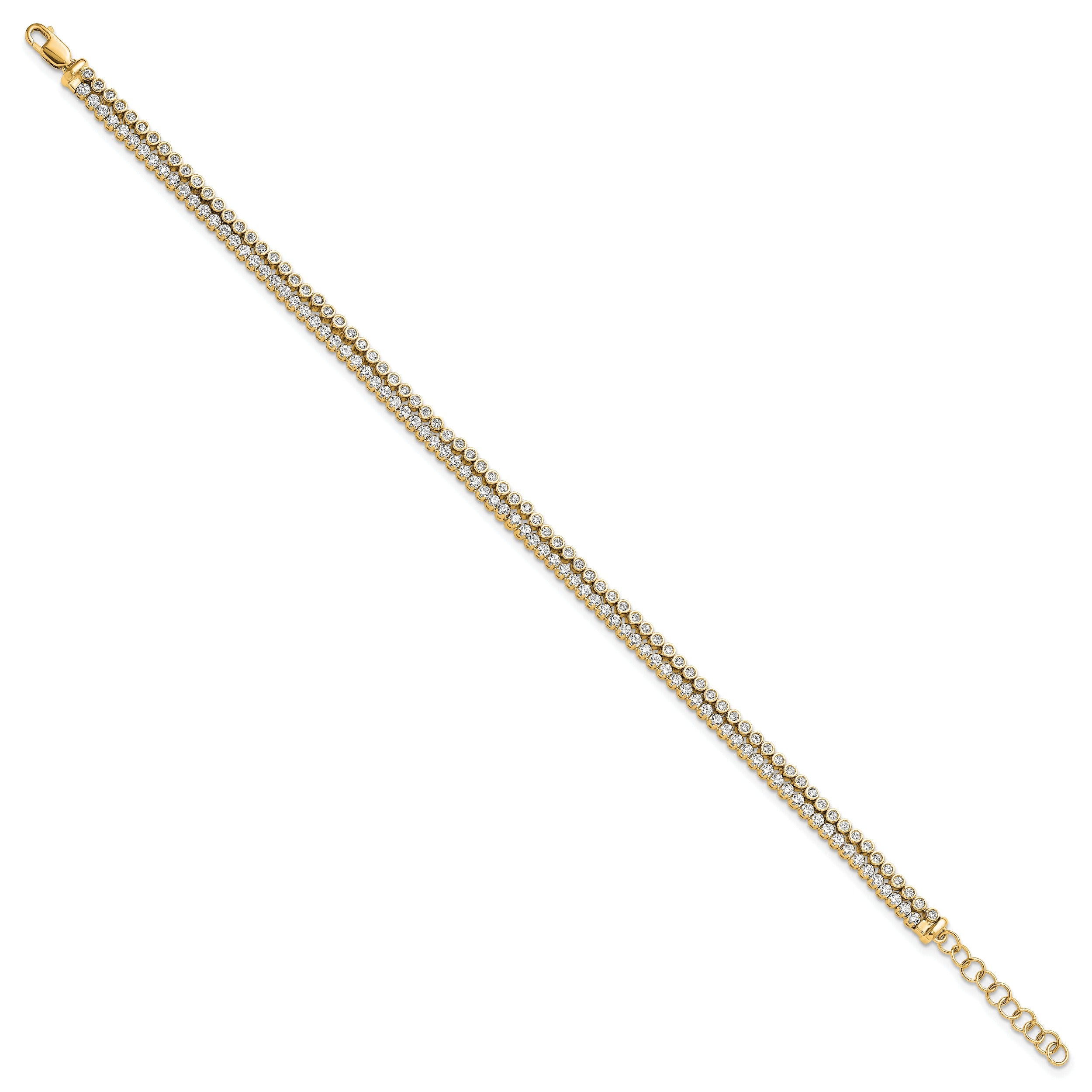 14K Gold Lab Grown Diamond Double Extension Bracelets