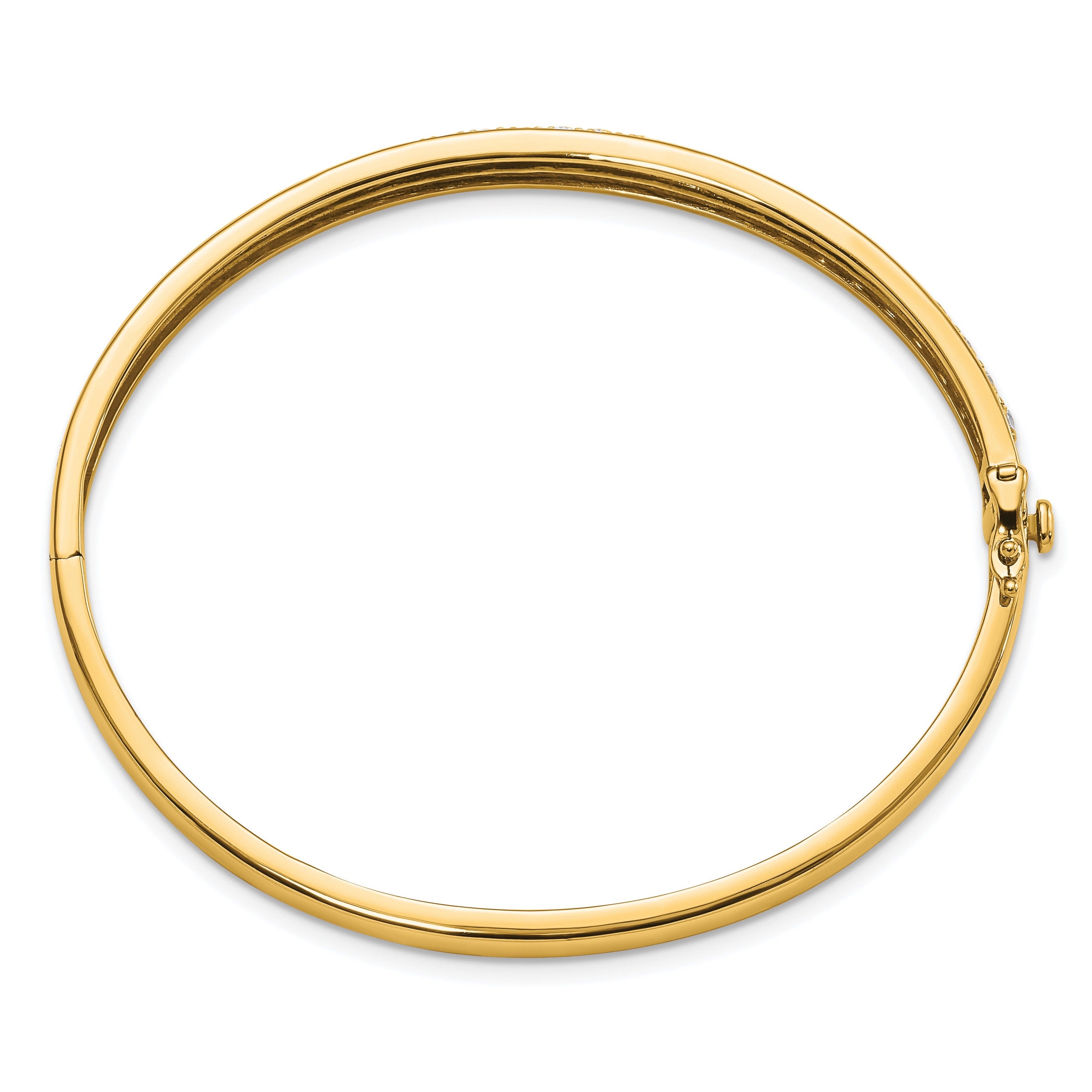 14K Gold Lab Grown Diamond Bangle Bracelets