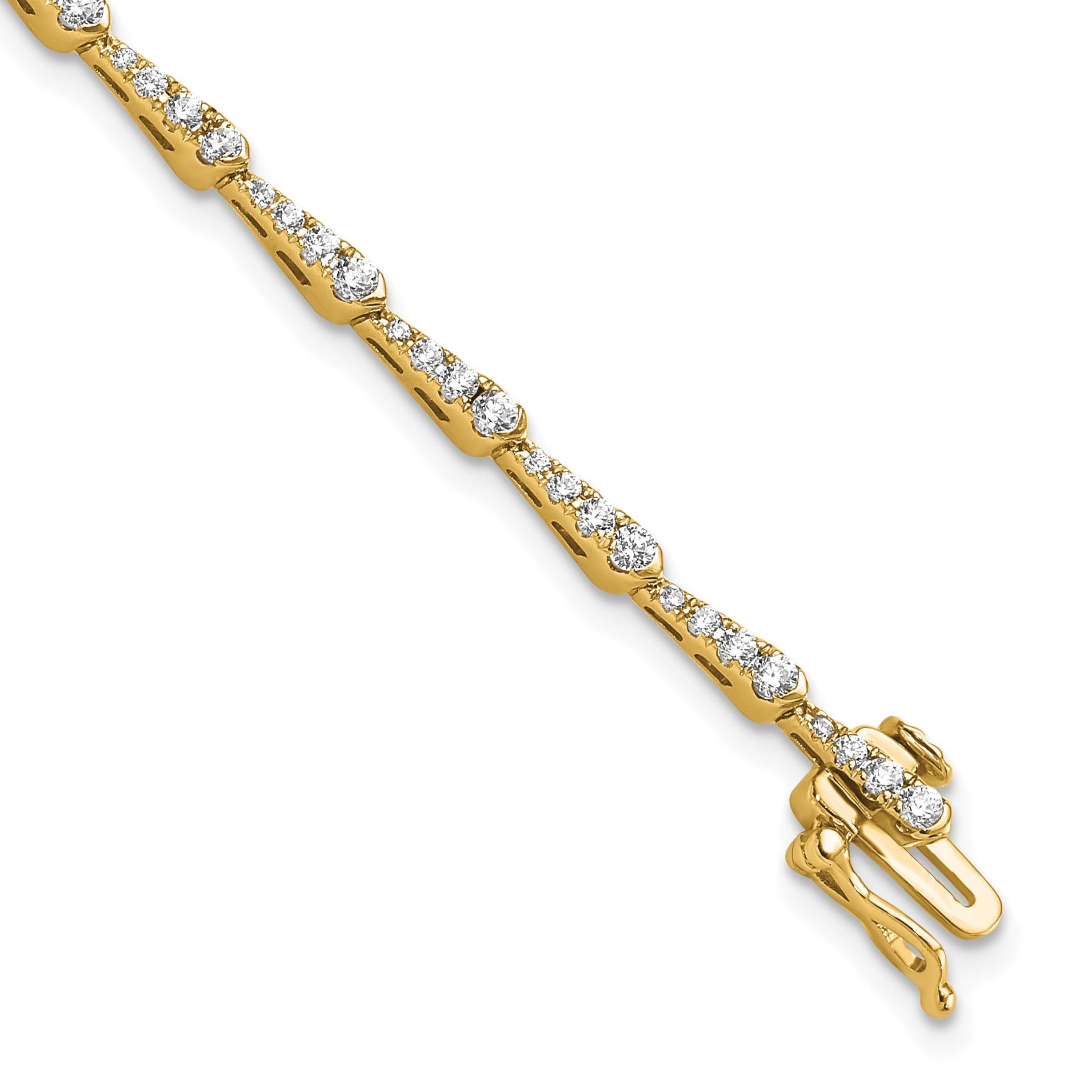 14K Yellow Gold 1/2 carat Lab Grown Diamond Fashion Bracelet