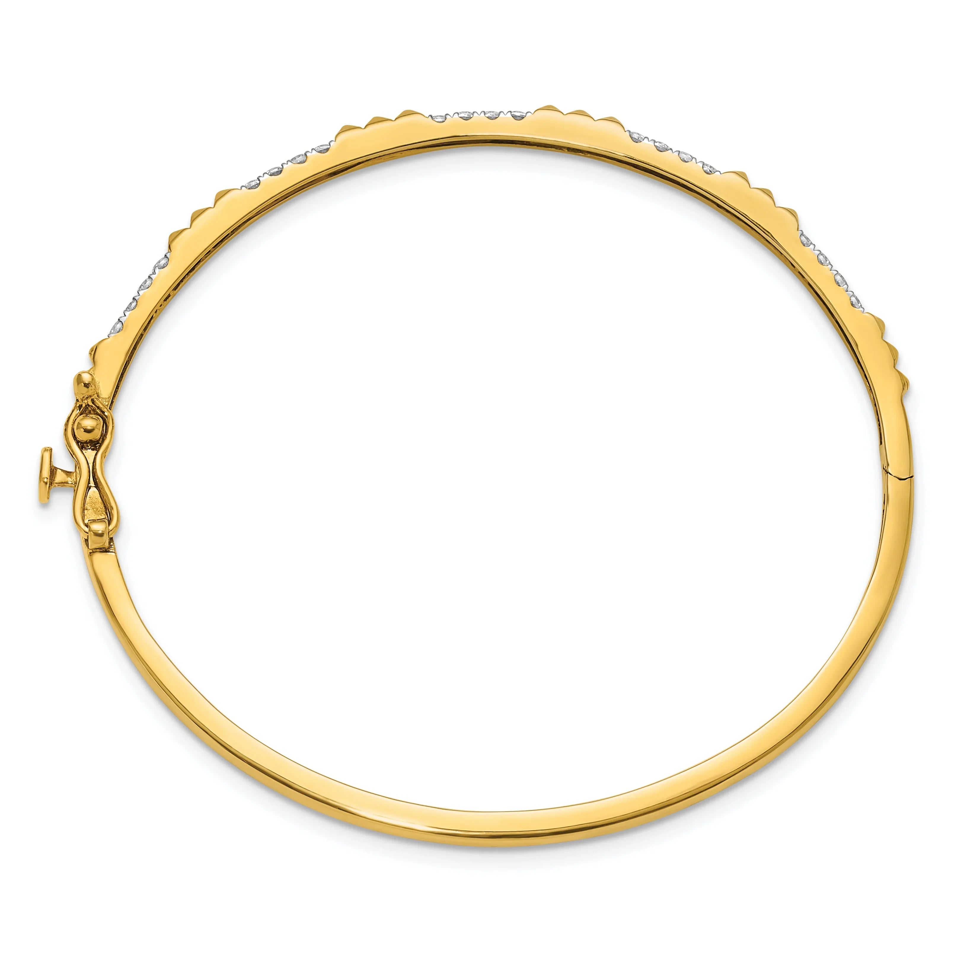 14K Gold Lab Grown Diamond Bangle Bracelets - Fine Diamond