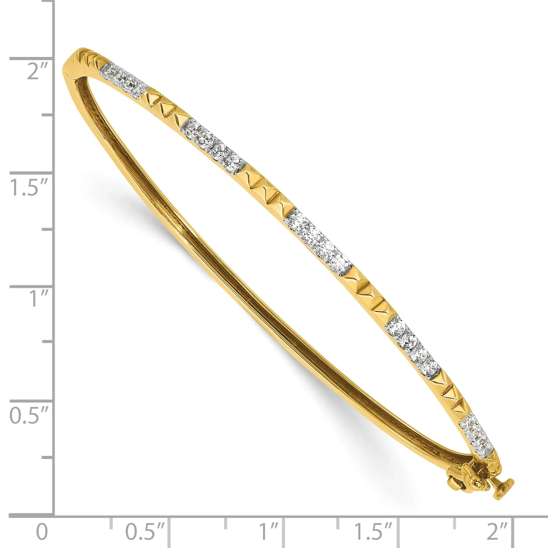 14K Gold Lab Grown Diamond Bangle Bracelets - Fine Diamond