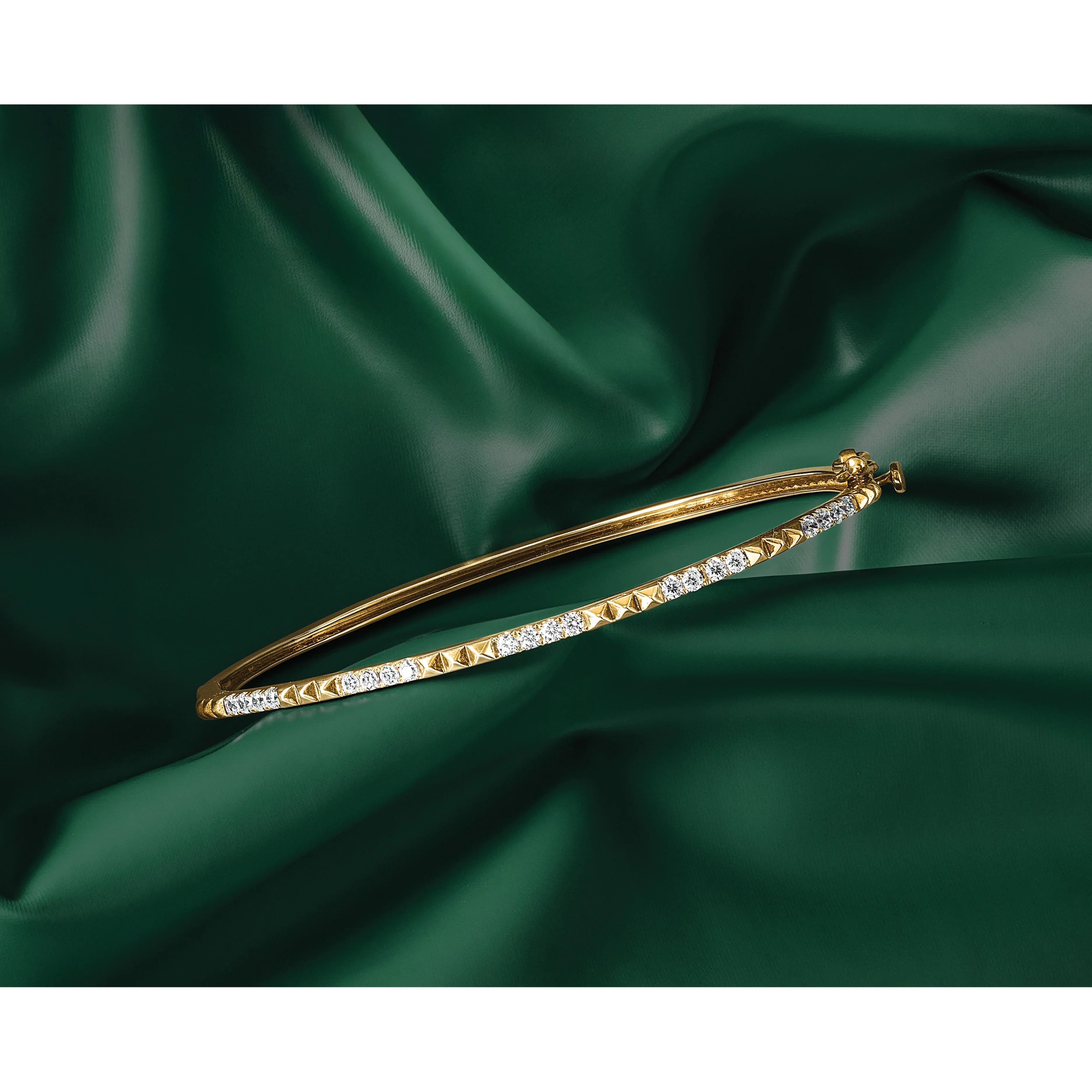 14K Gold Lab Grown Diamond Bangle Bracelets - Fine Diamond
