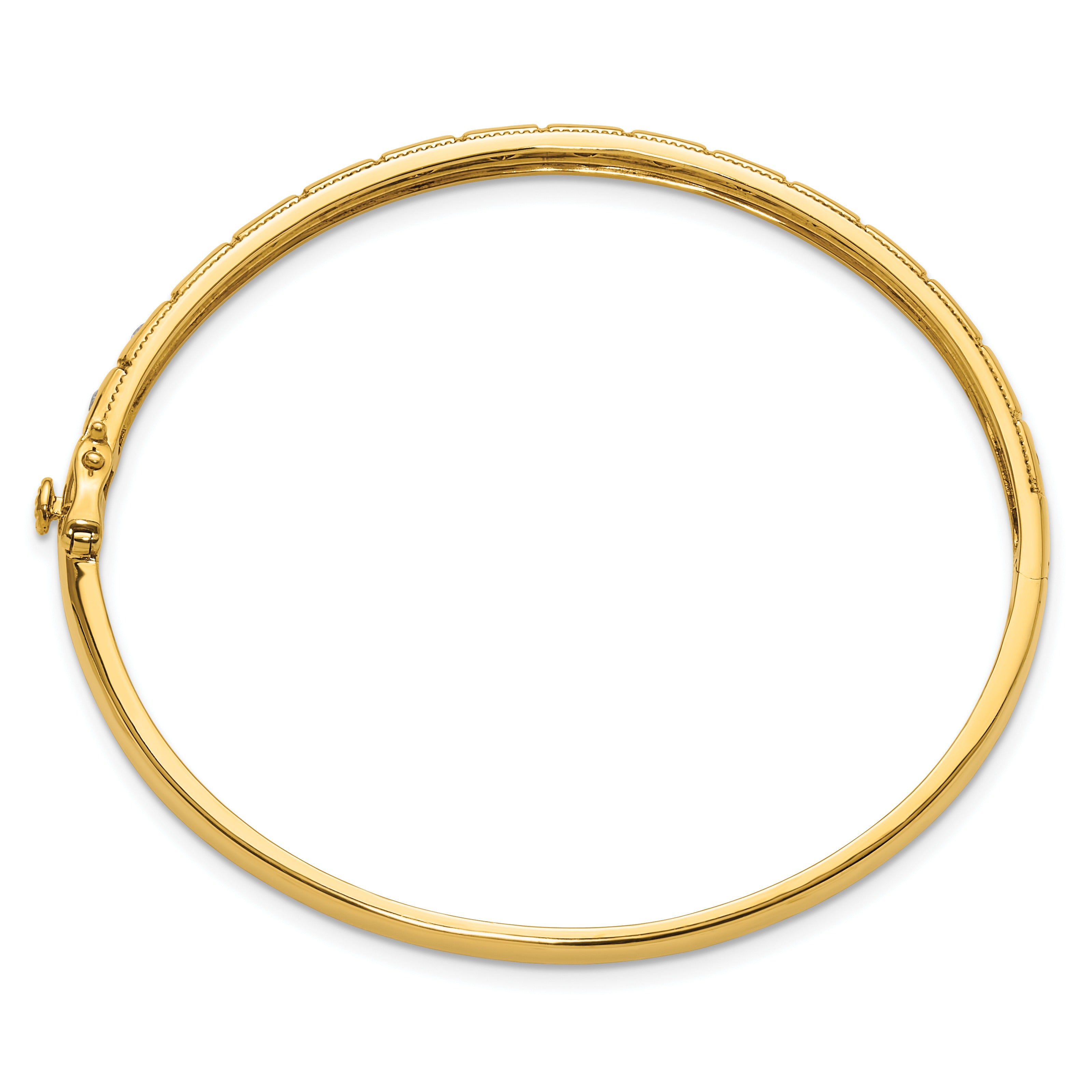 14K Gold 1/2 carat Lab Grown Diamond Bangle Bracelet