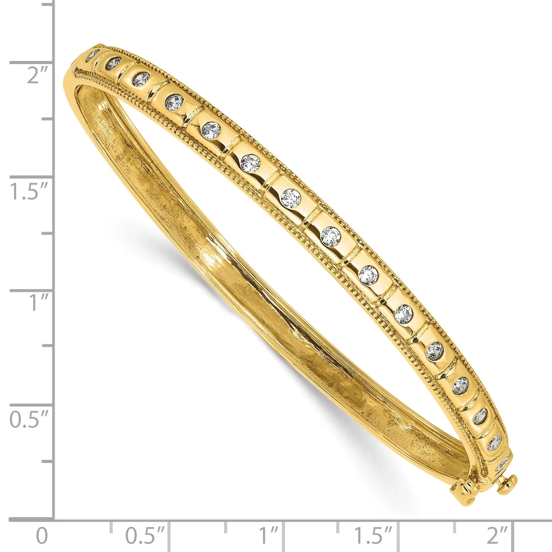 14K Gold 1/2 carat Lab Grown Diamond Bangle Bracelet - Fine Diamond
