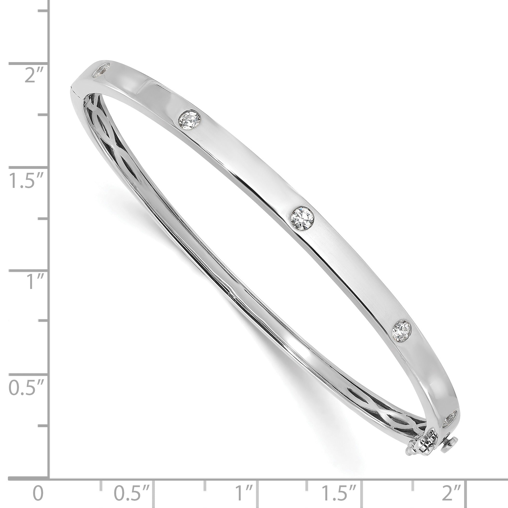 14K Gold Lab Grown Diamond Bangle Bracelet