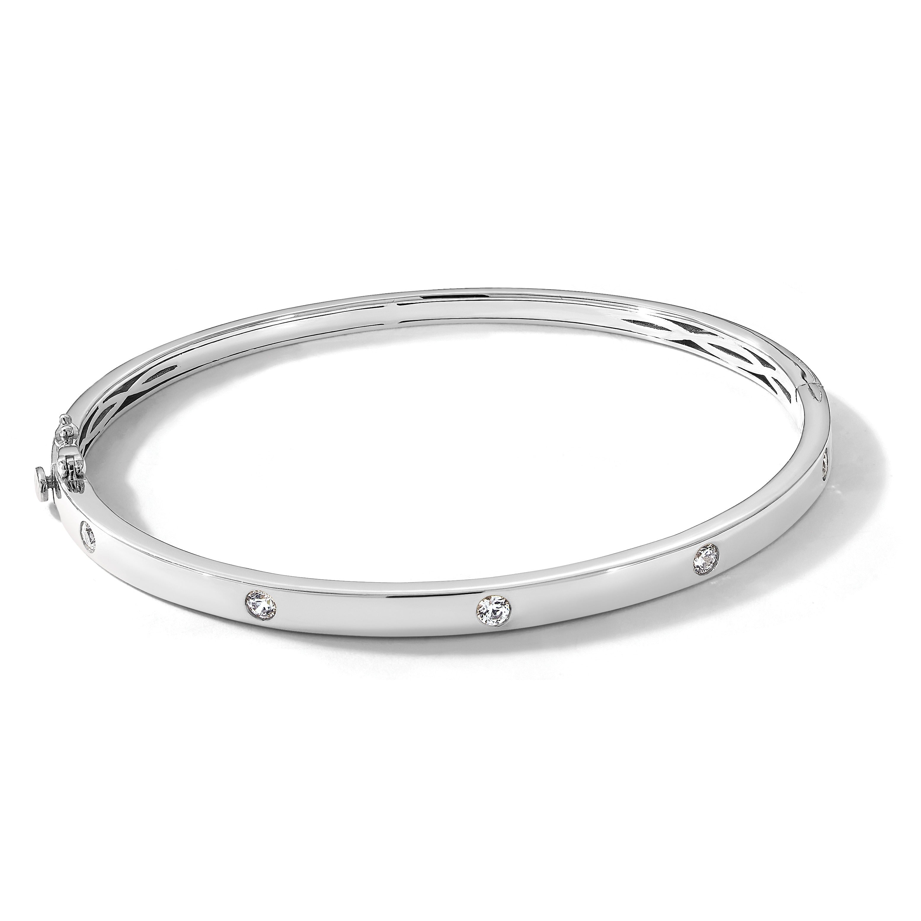 14K Gold Lab Grown Diamond Bangle Bracelet