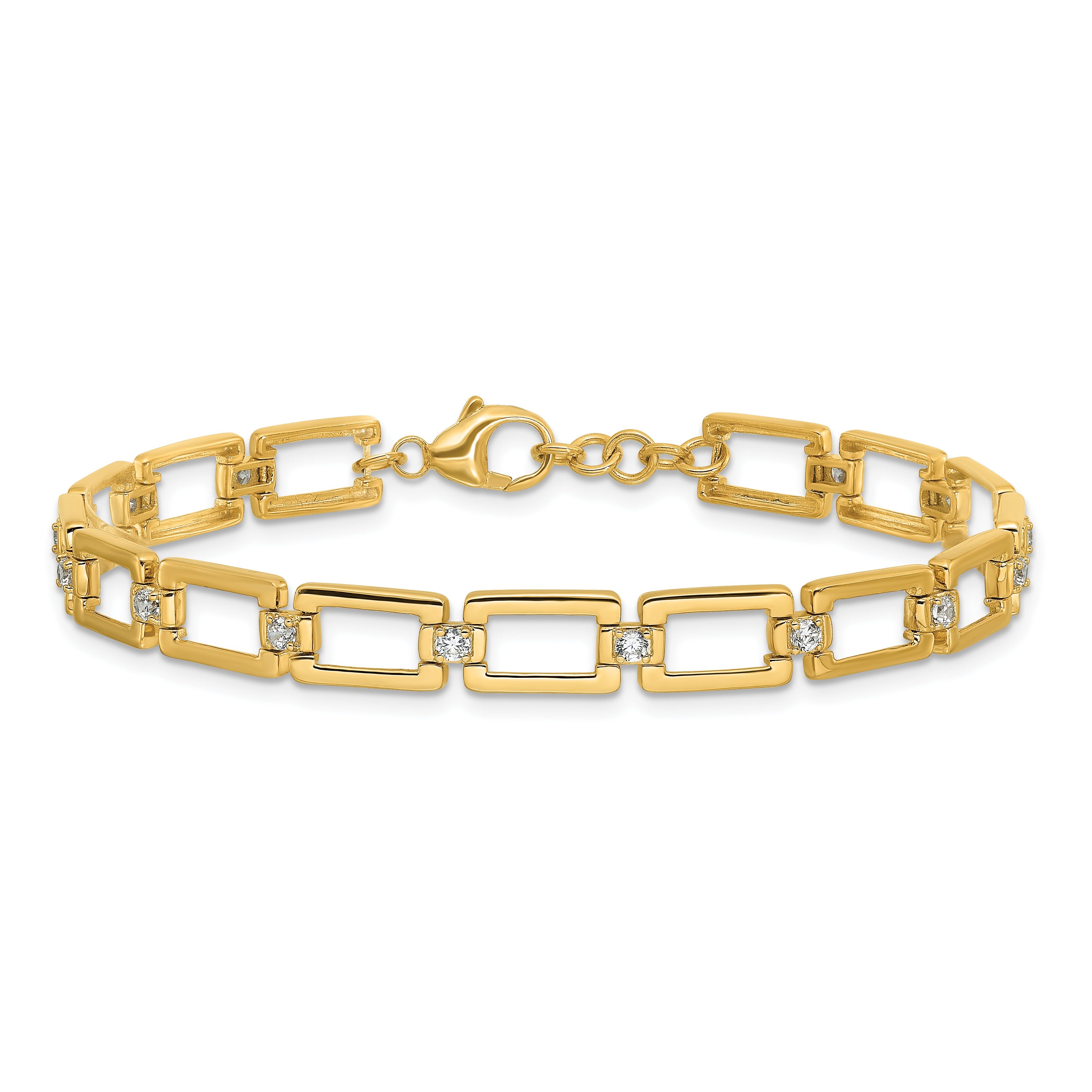 14K Gold 1/2 carat Lab Grown Diamond Link Bracelets