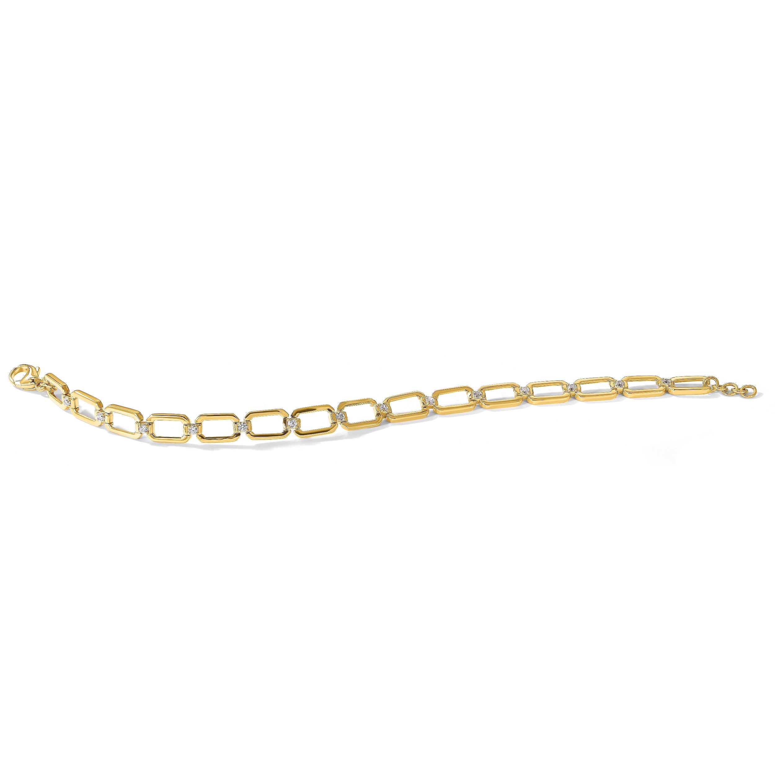 14K Gold Lab Grown Diamond Link Bracelet