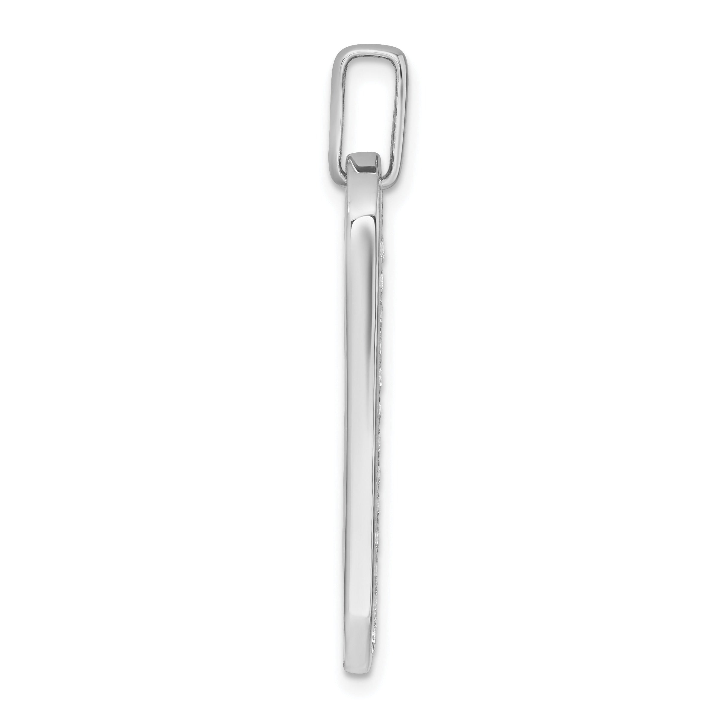 14K Gold 1 carat Lab Grown Diamond Dog Tag Pendant