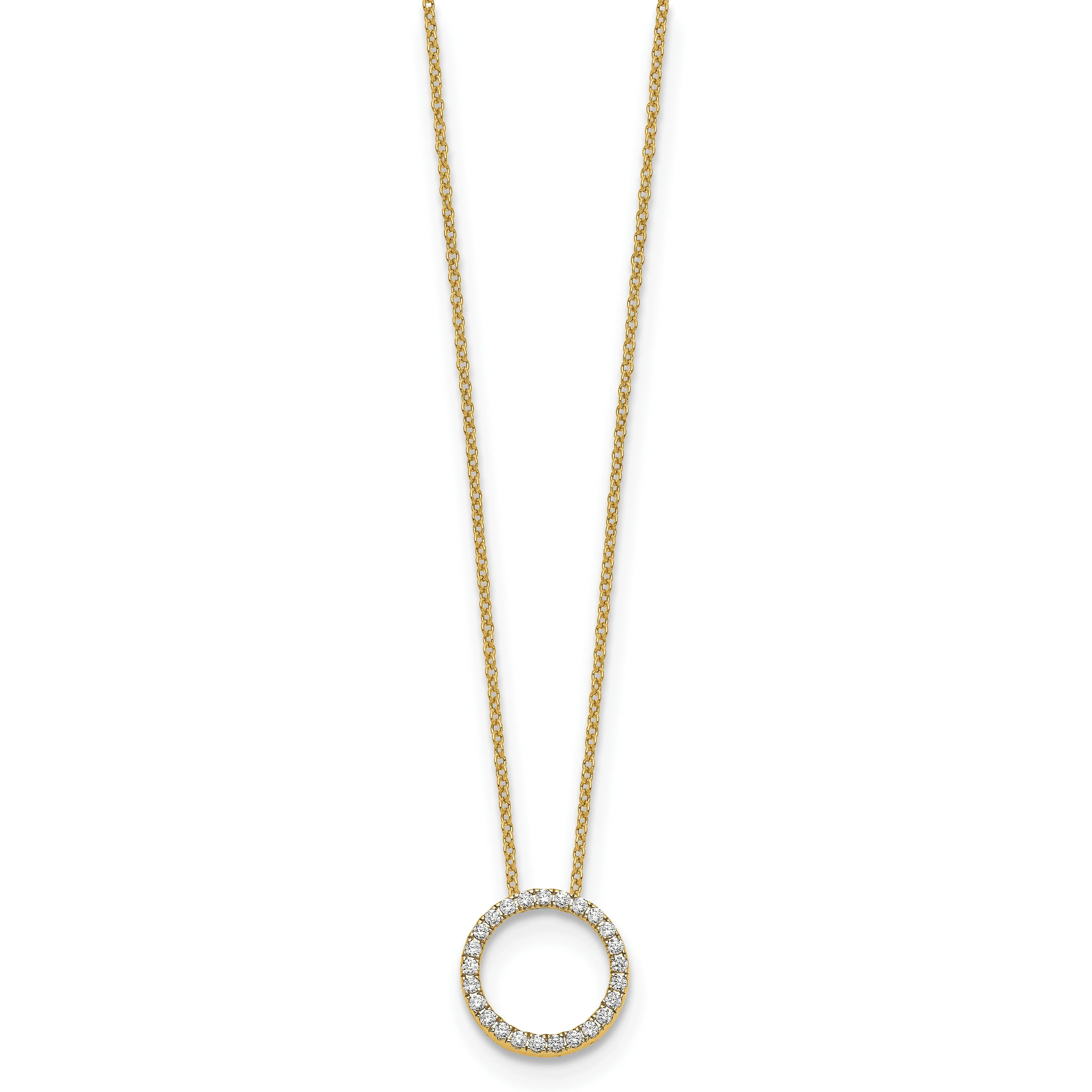 Lab Grown Diamond Circle Pendant Necklaces - Fine Diamond