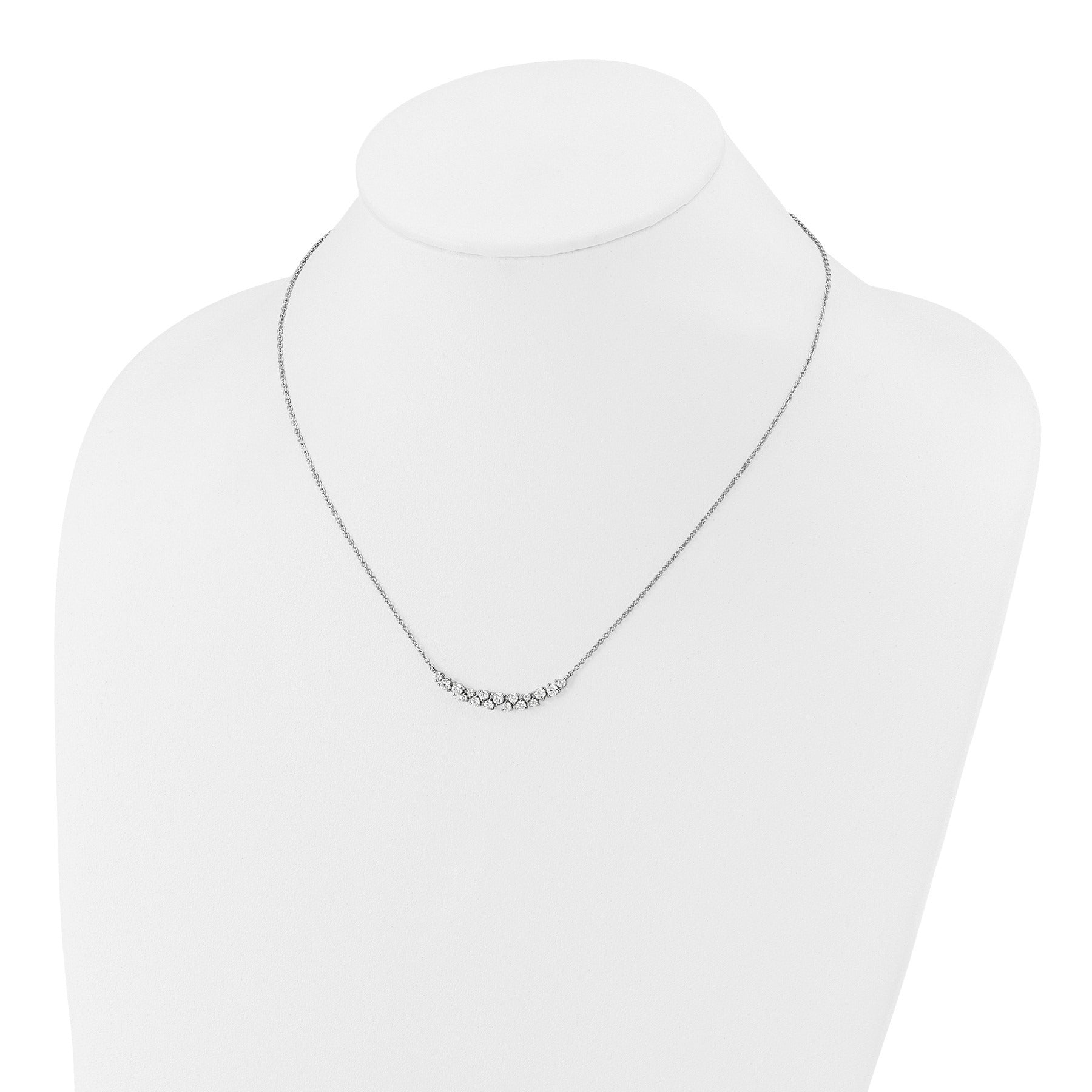 Lab Grown Diamond Fashion Bar Necklace 14k Gold