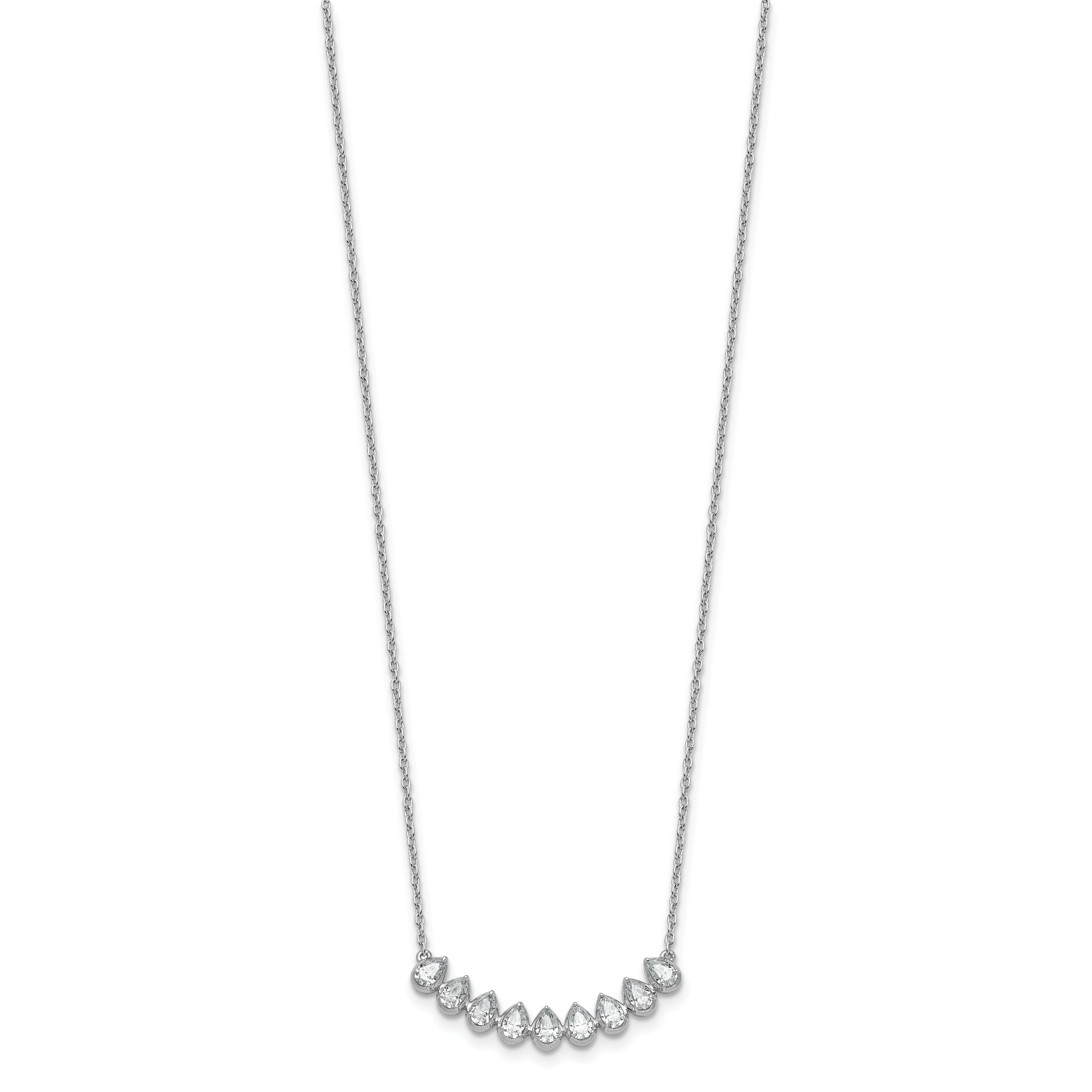 14K Gold Lab Grown Diamond Fashion Bar Necklace
