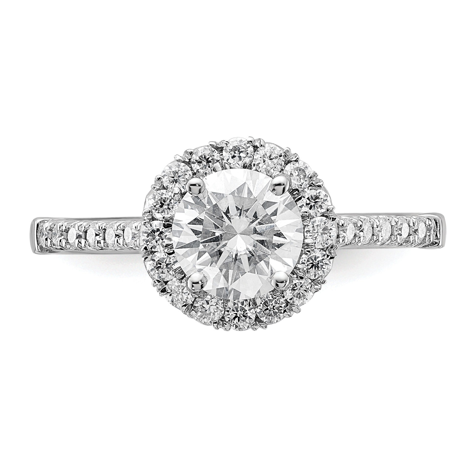 14k Gold Lab Grown Diamond Halo Ring