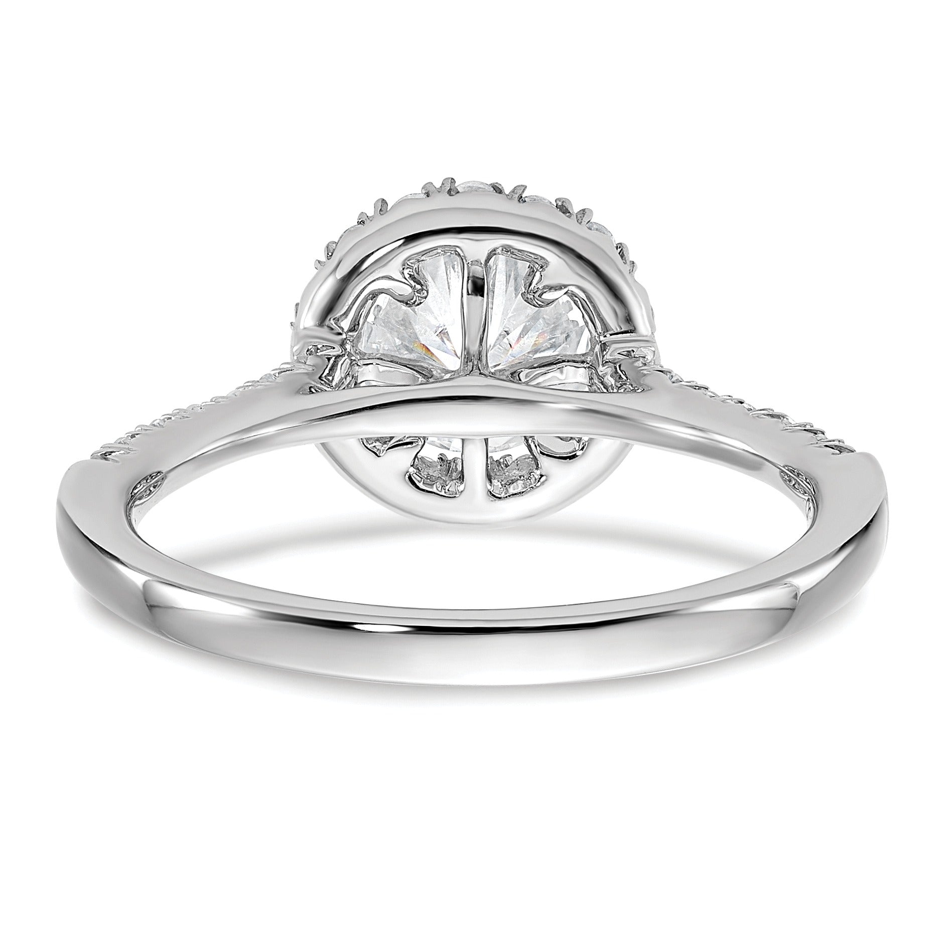 14k Gold Lab Grown Diamond Halo Ring