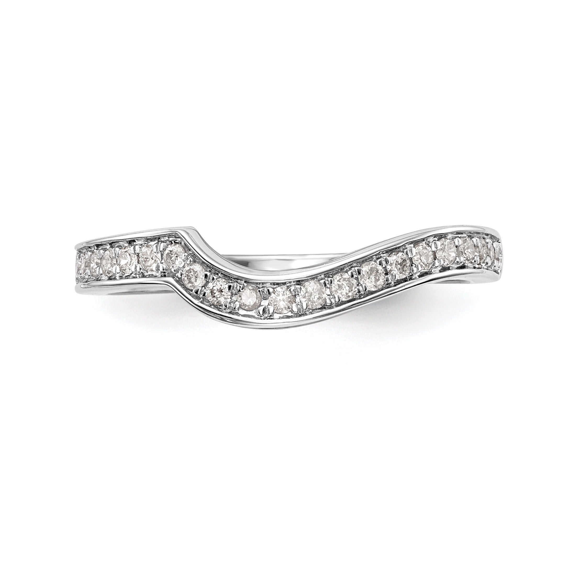 Solid 14k White Gold Lab Grown Diamond Wedding Ring 0.2 Ct