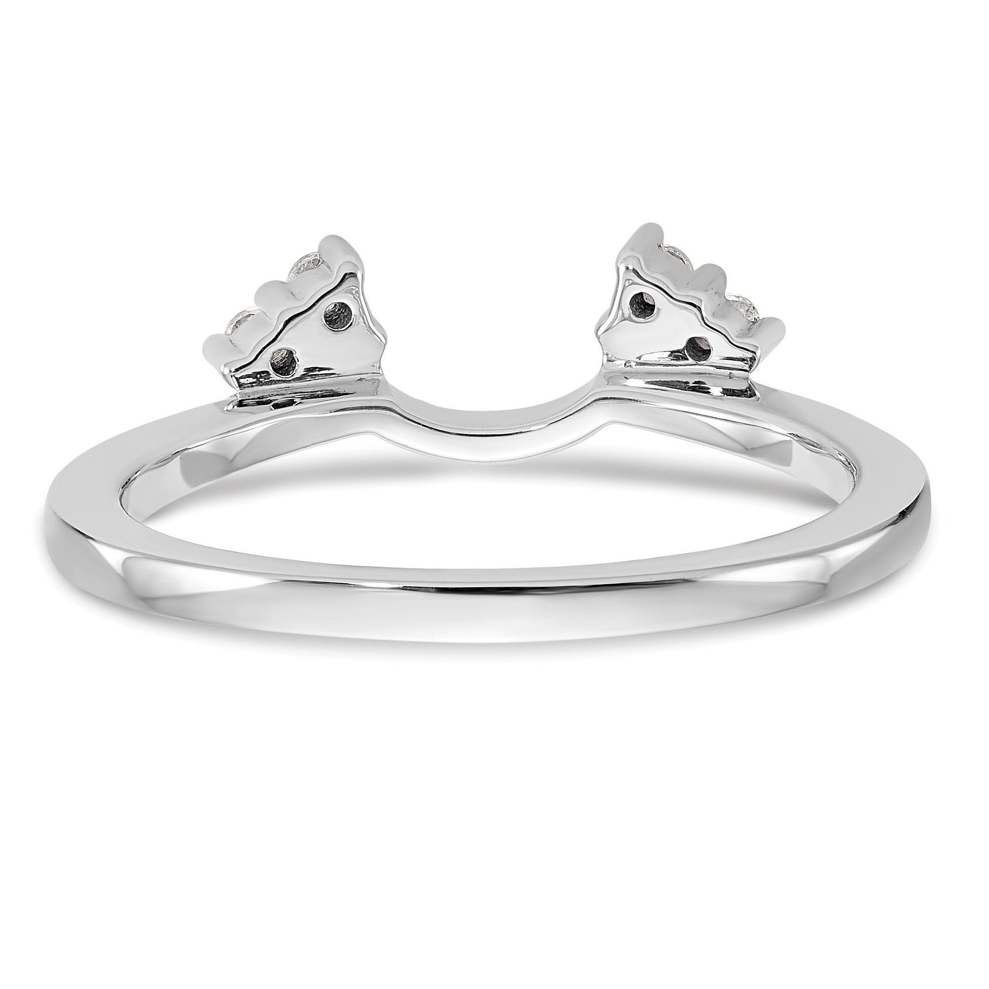 14K White Gold Lab Grown Diamond Wrap Ring 0.12 Ct