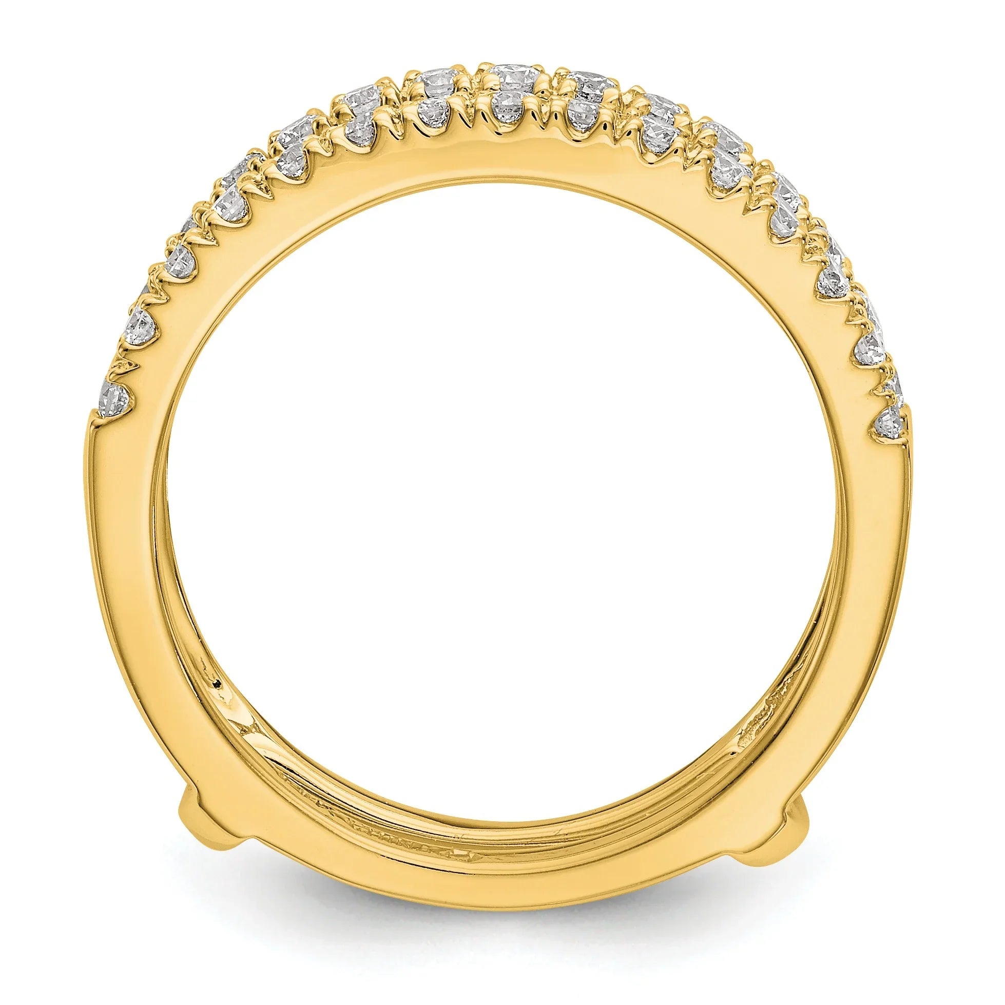 14K Yellow Gold Lab Grown Diamond Ring Guard 0.5 Ct - Fine Diamond