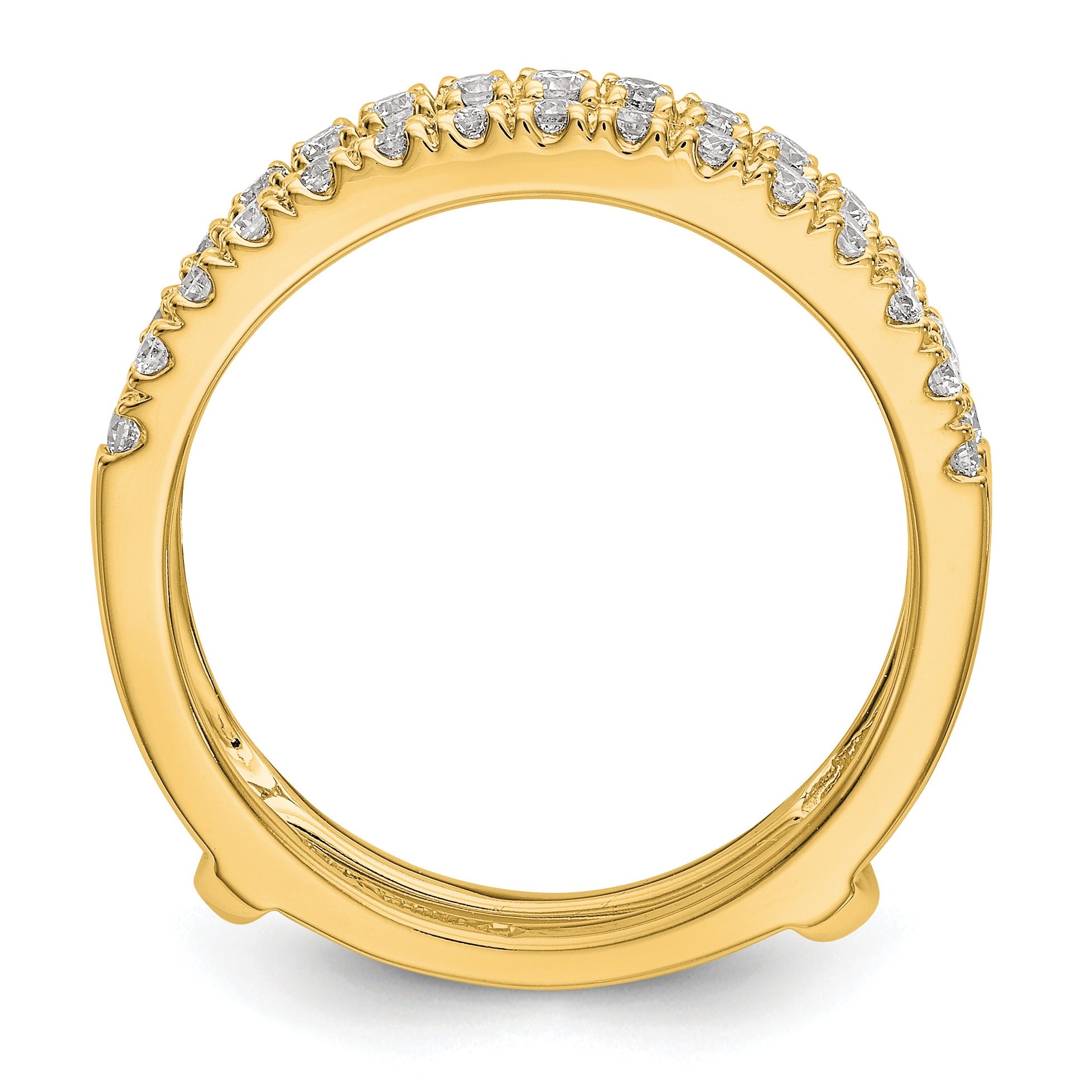 14K Yellow Gold Lab Grown Diamond Ring Guard 0.5 Ct