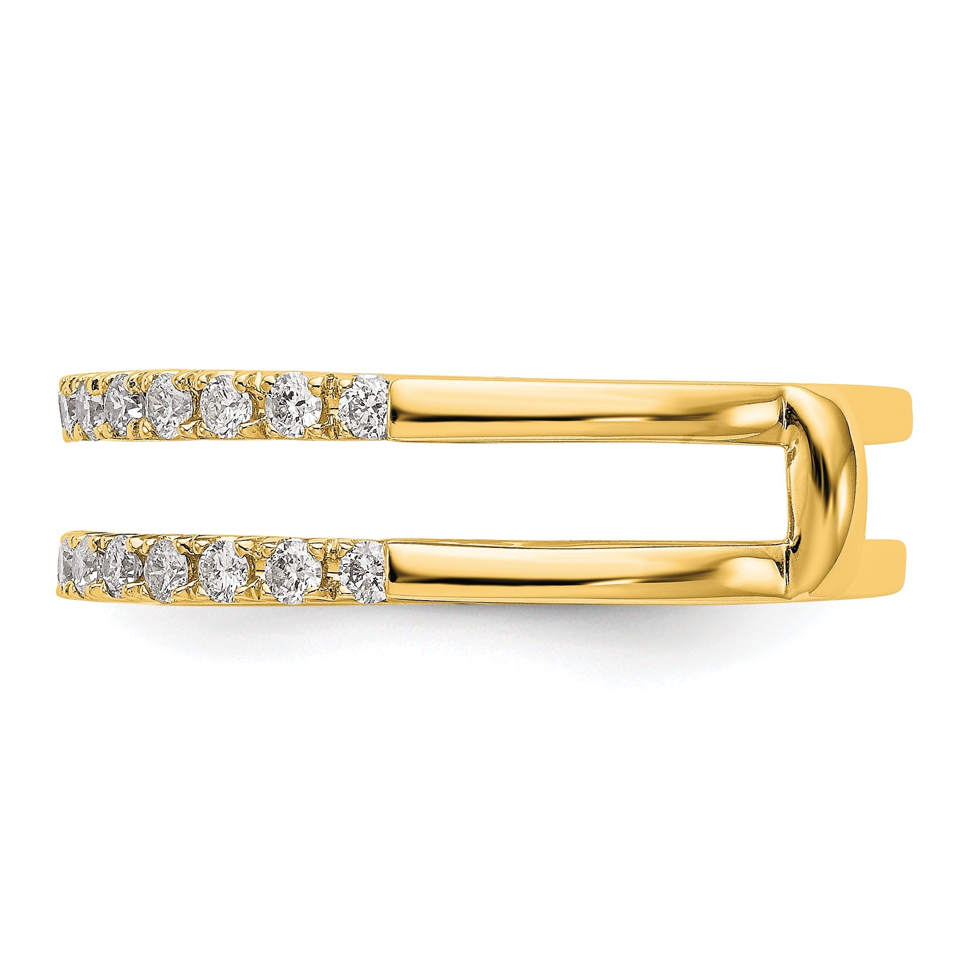 14K Yellow Gold Lab Grown Diamond Ring Guard