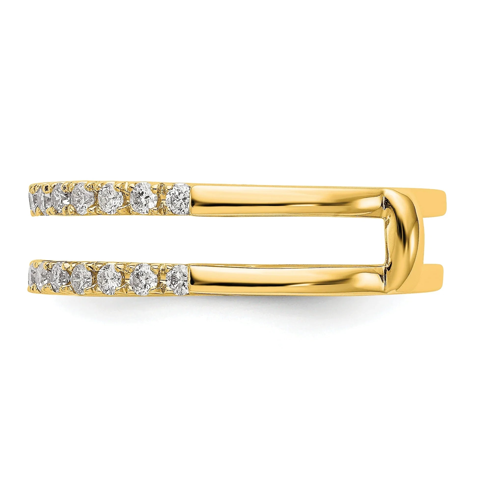 14K Yellow Gold Lab Grown Diamond Ring Guard 0.5 Ct - Fine Diamond