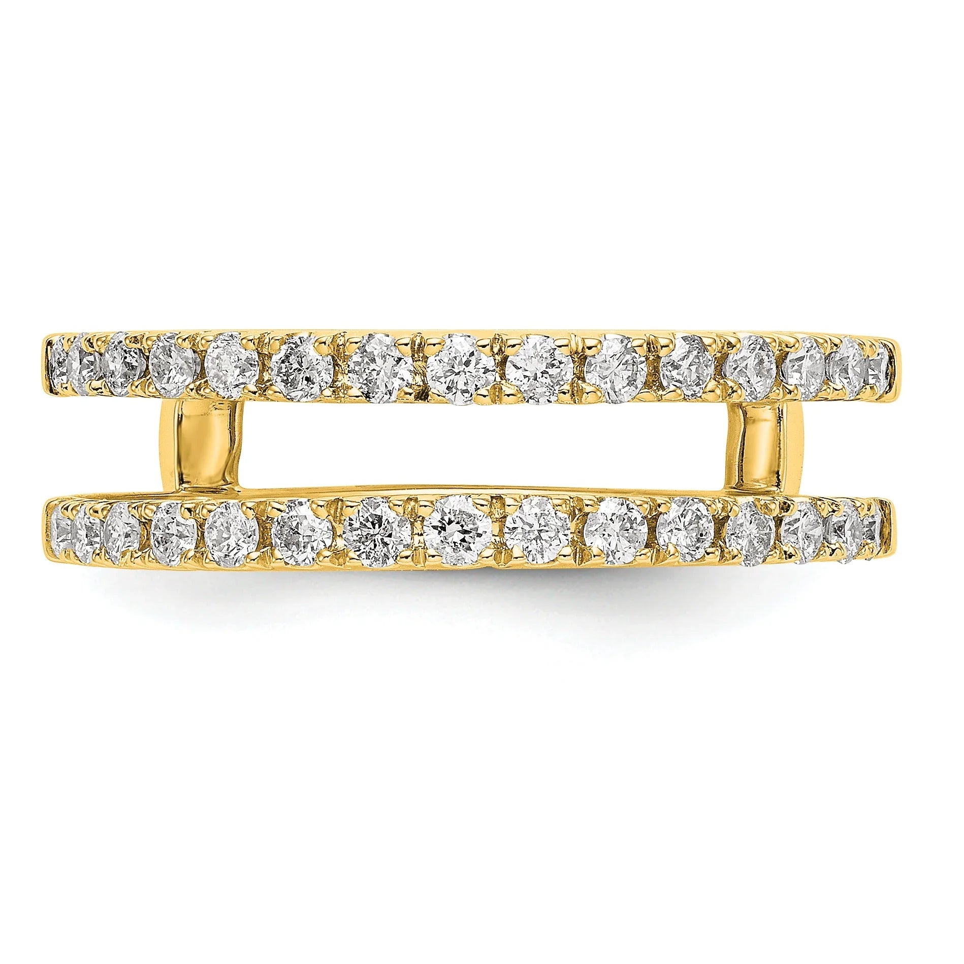 14K Yellow Gold Lab Grown Diamond Ring Guard 0.5 Ct - Fine Diamond