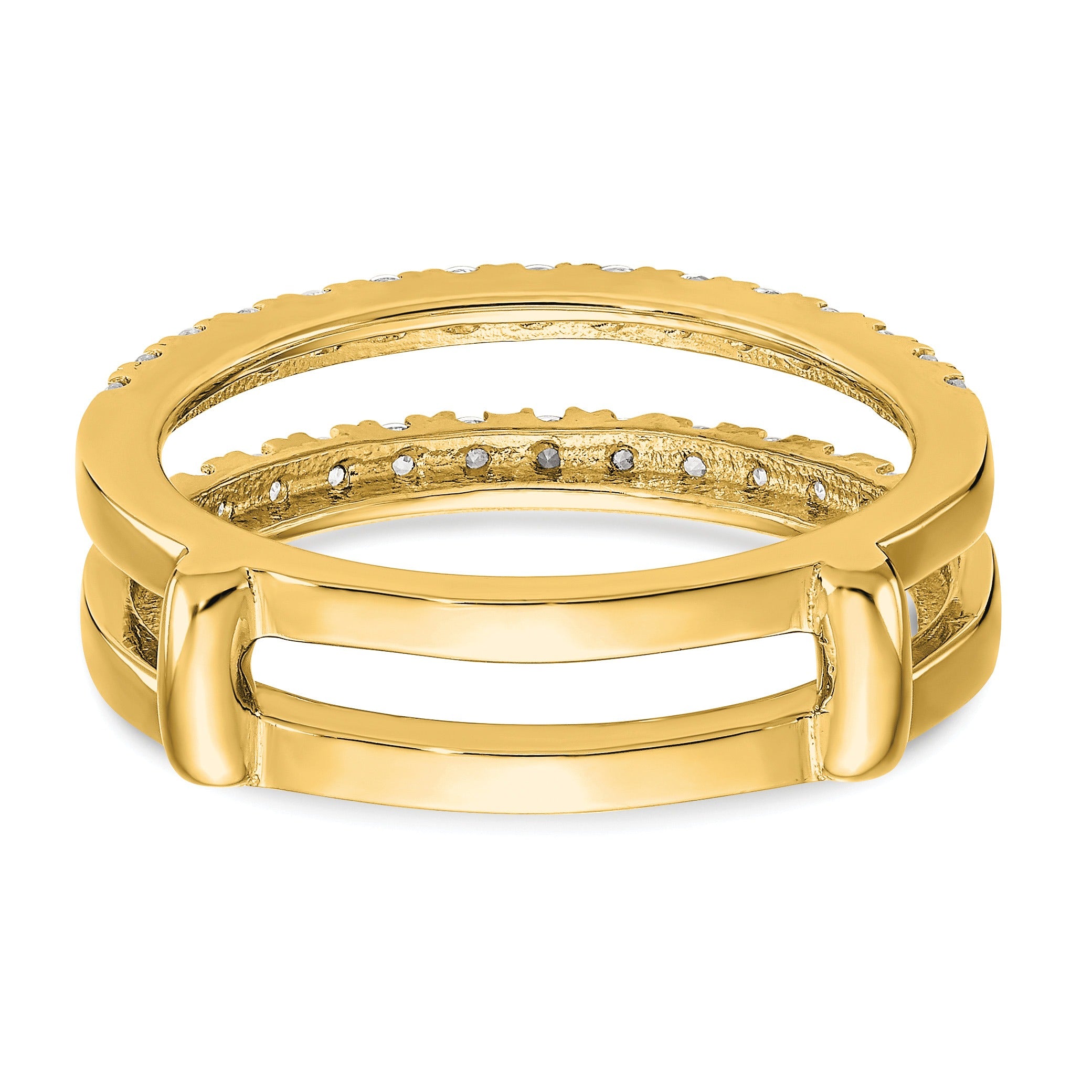 14K Yellow Gold Lab Grown Diamond Ring Guard 0.5 Ct