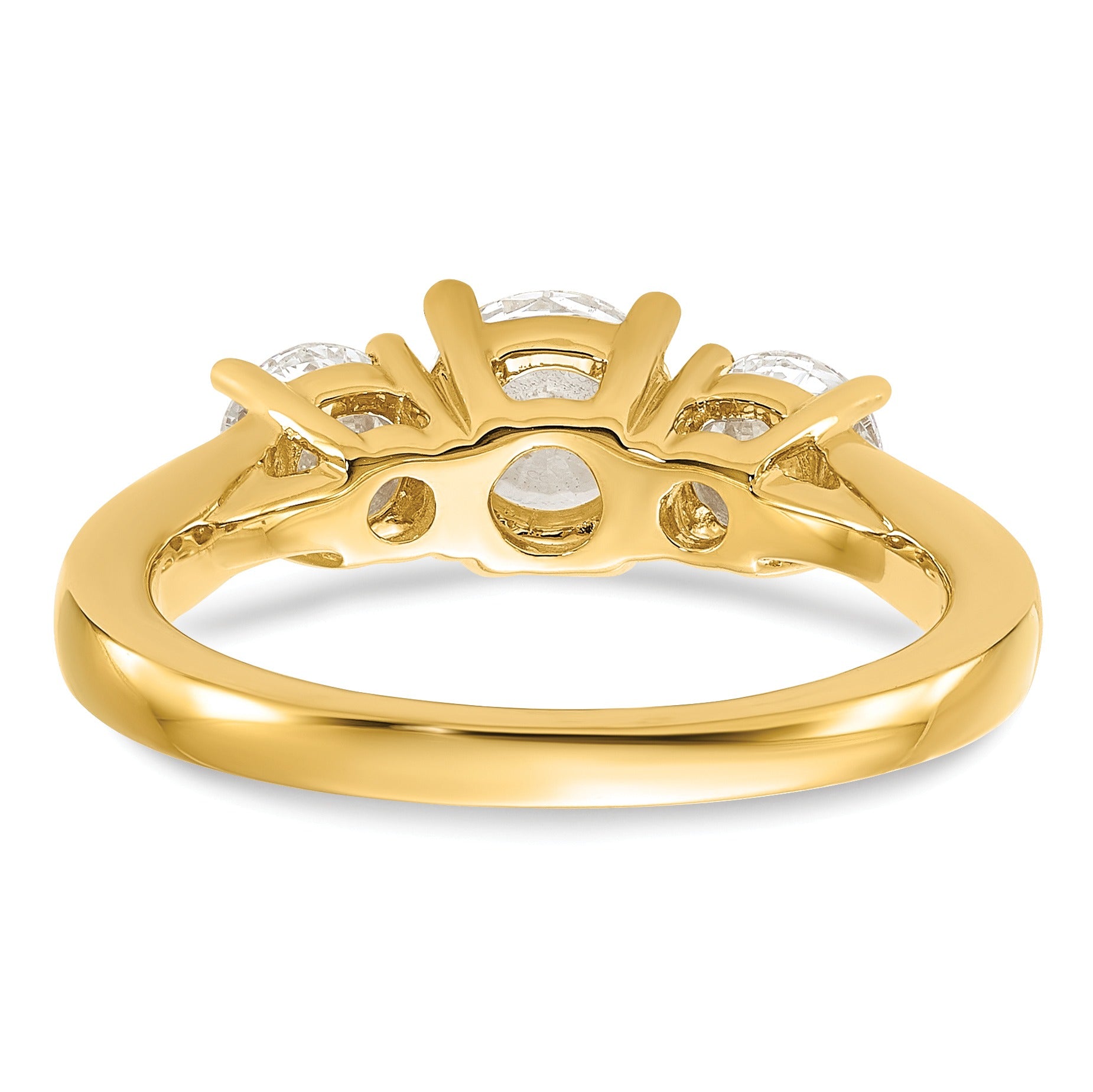 14K Gold Lab Grown Diamond 3-Stone Engagement Ring