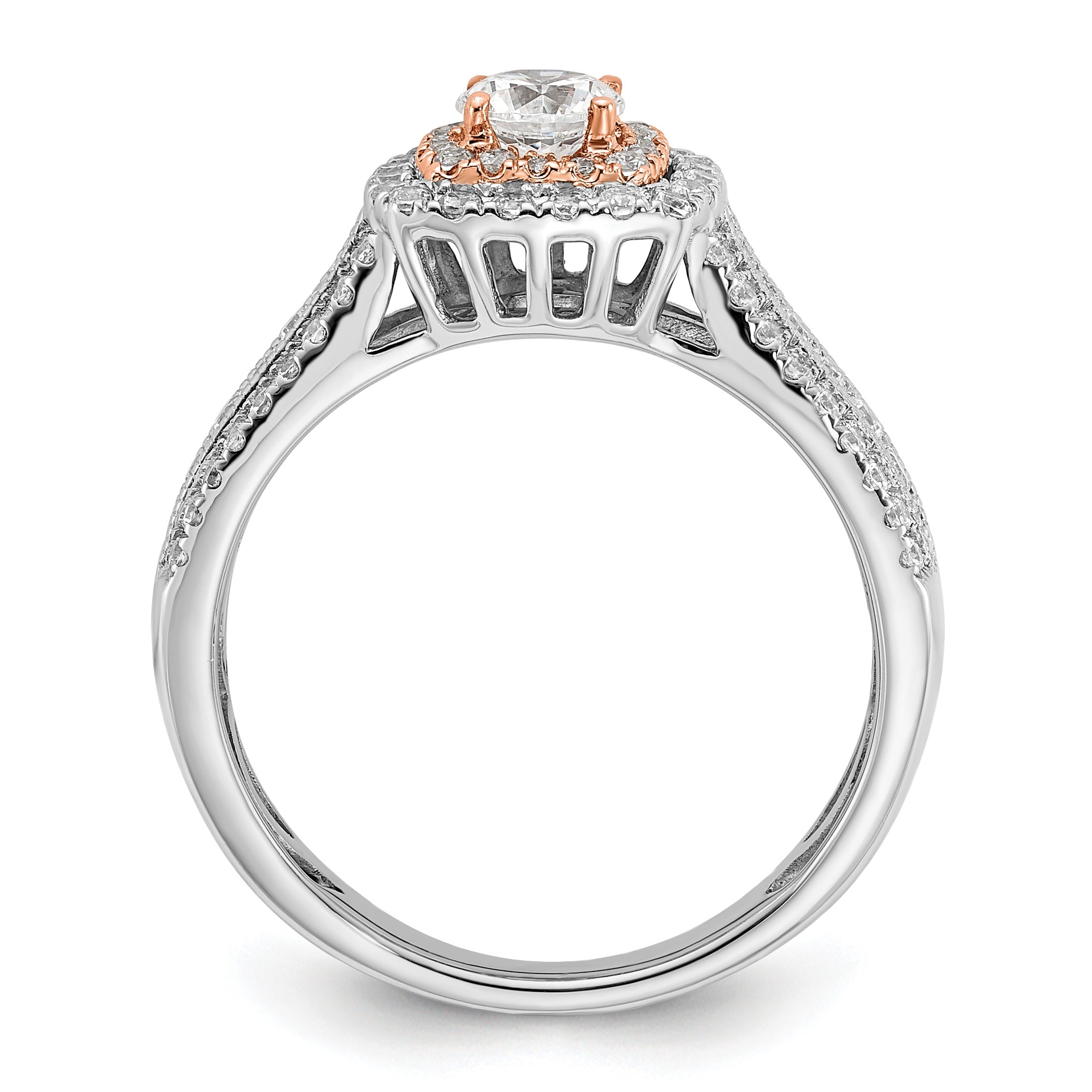 Two-Tone Eternal Promise Lab Grown Diamond Halo Ring