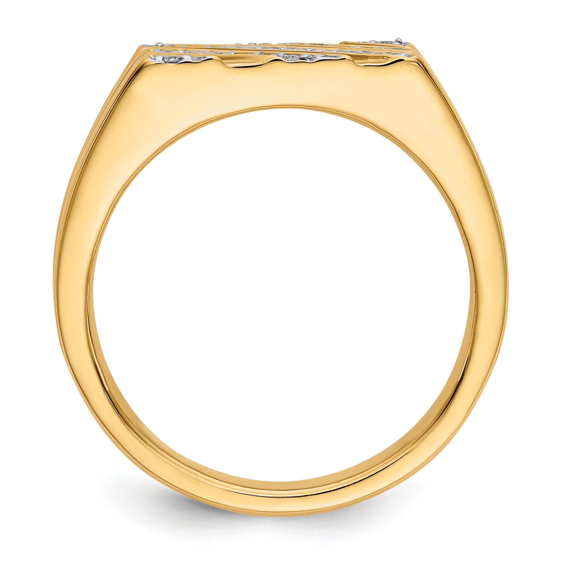 14k Gold 1/4 ct Lab Grown Diamond Men's Ring