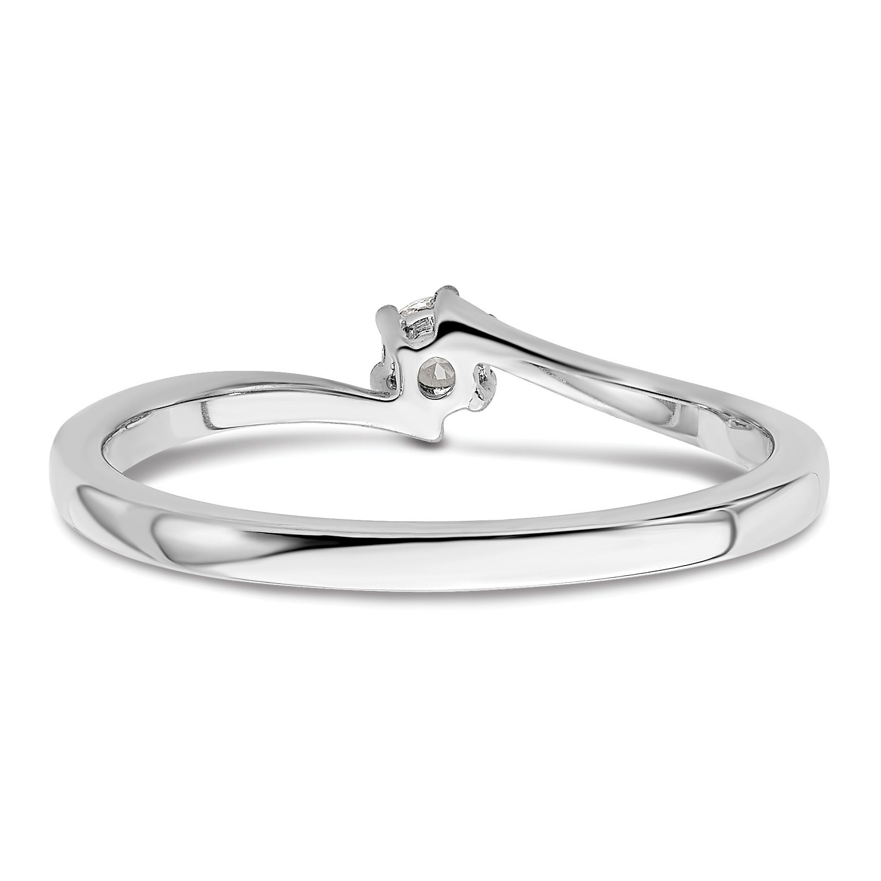 14k White Gold Lab Grown Diamond Petite Engagement Ring 1/8 carat