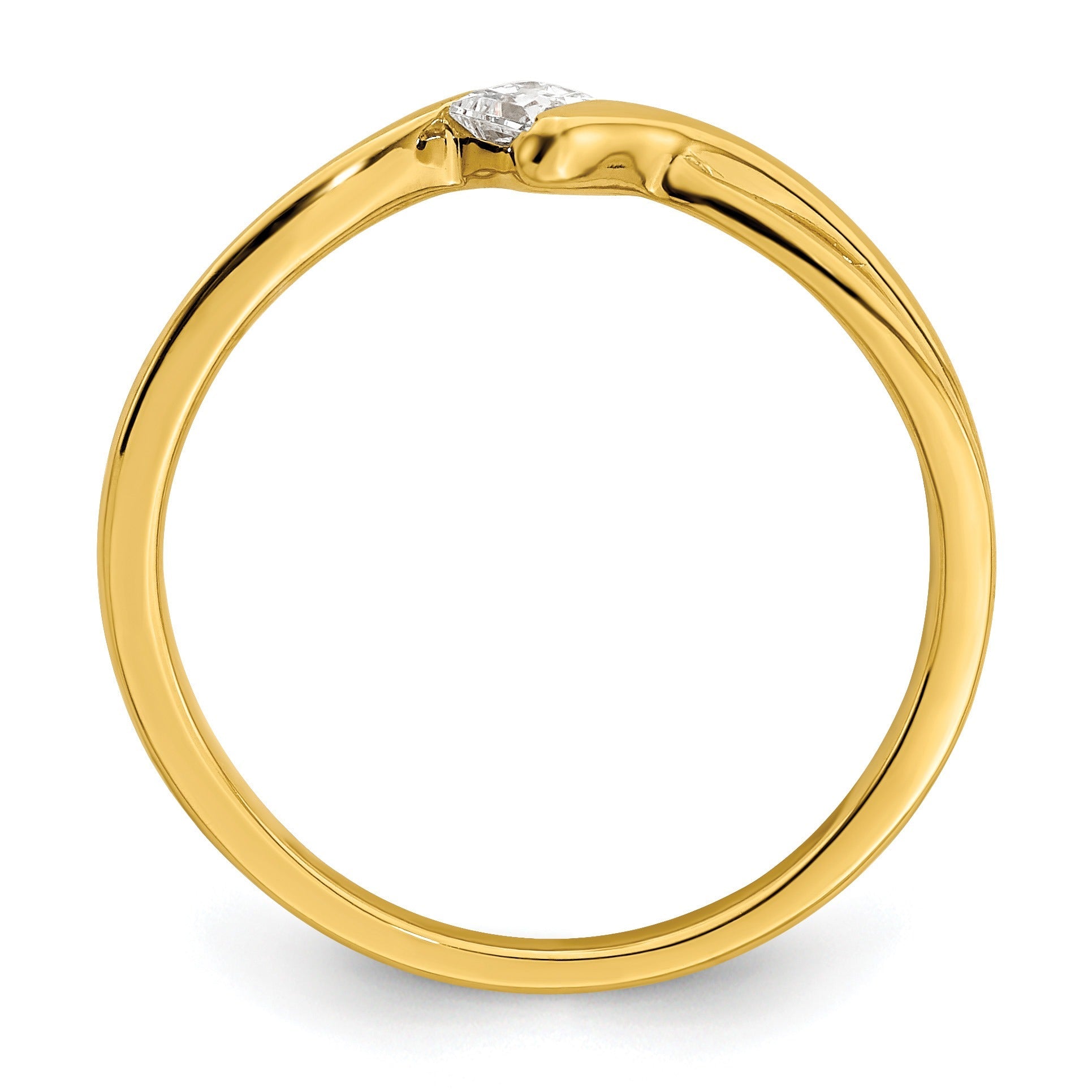 14k Lab Grown Diamond Engagement Ring 1/6 carat