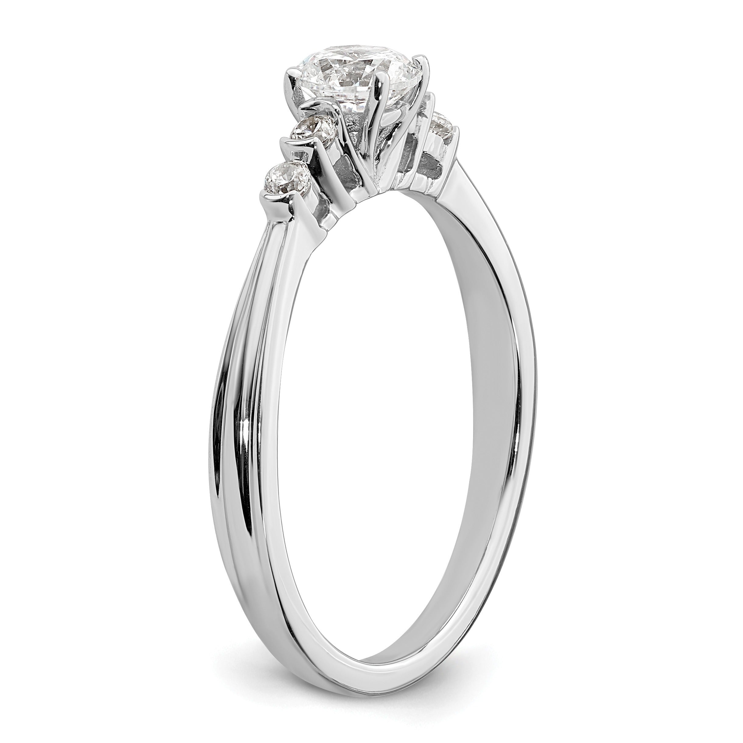10k White Gold Lab Diamond Engagement Ring 1/2 carat