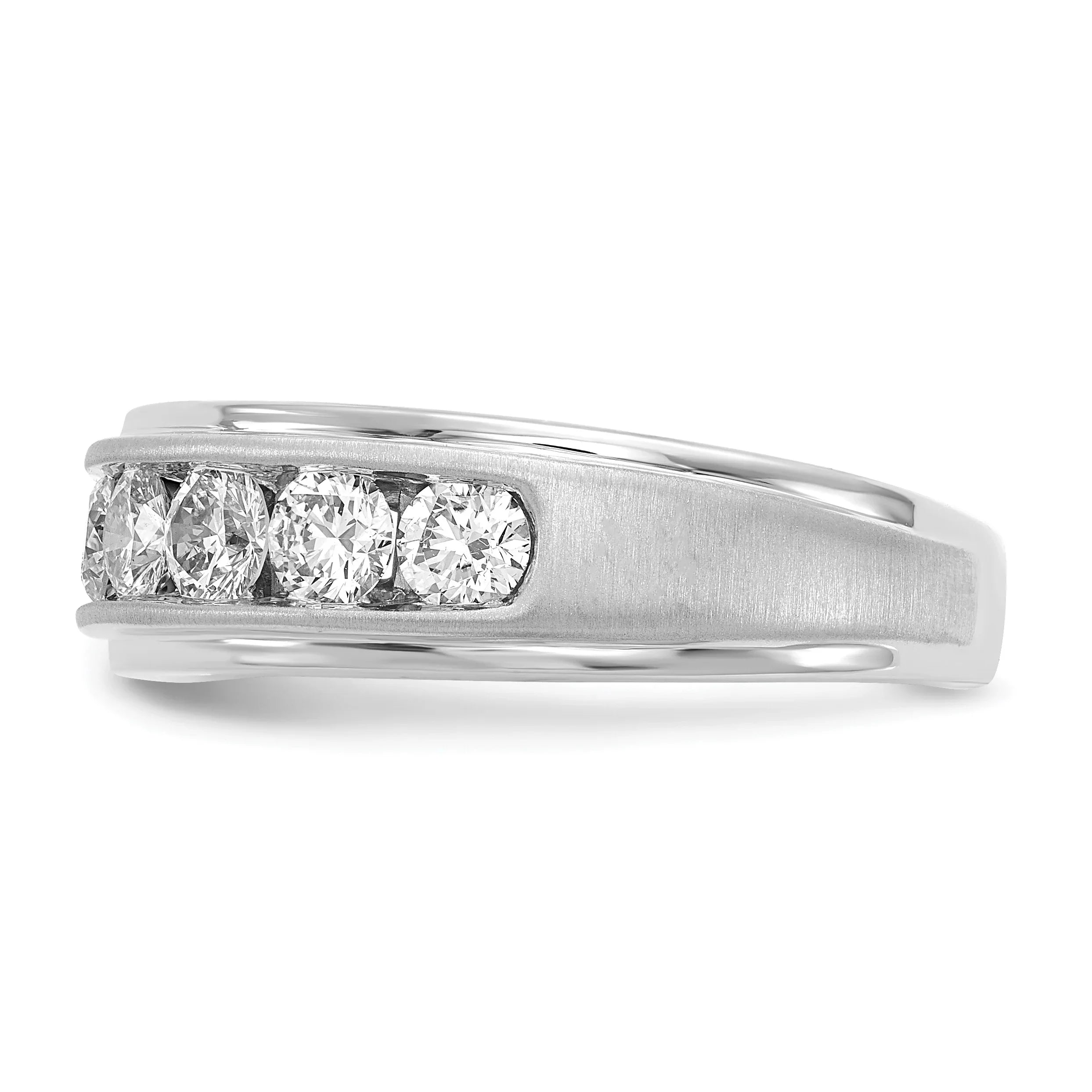 10K White Gold Lab Grown Diamond Men's Wedding Band 1.5 Ct - Fine Diamond
