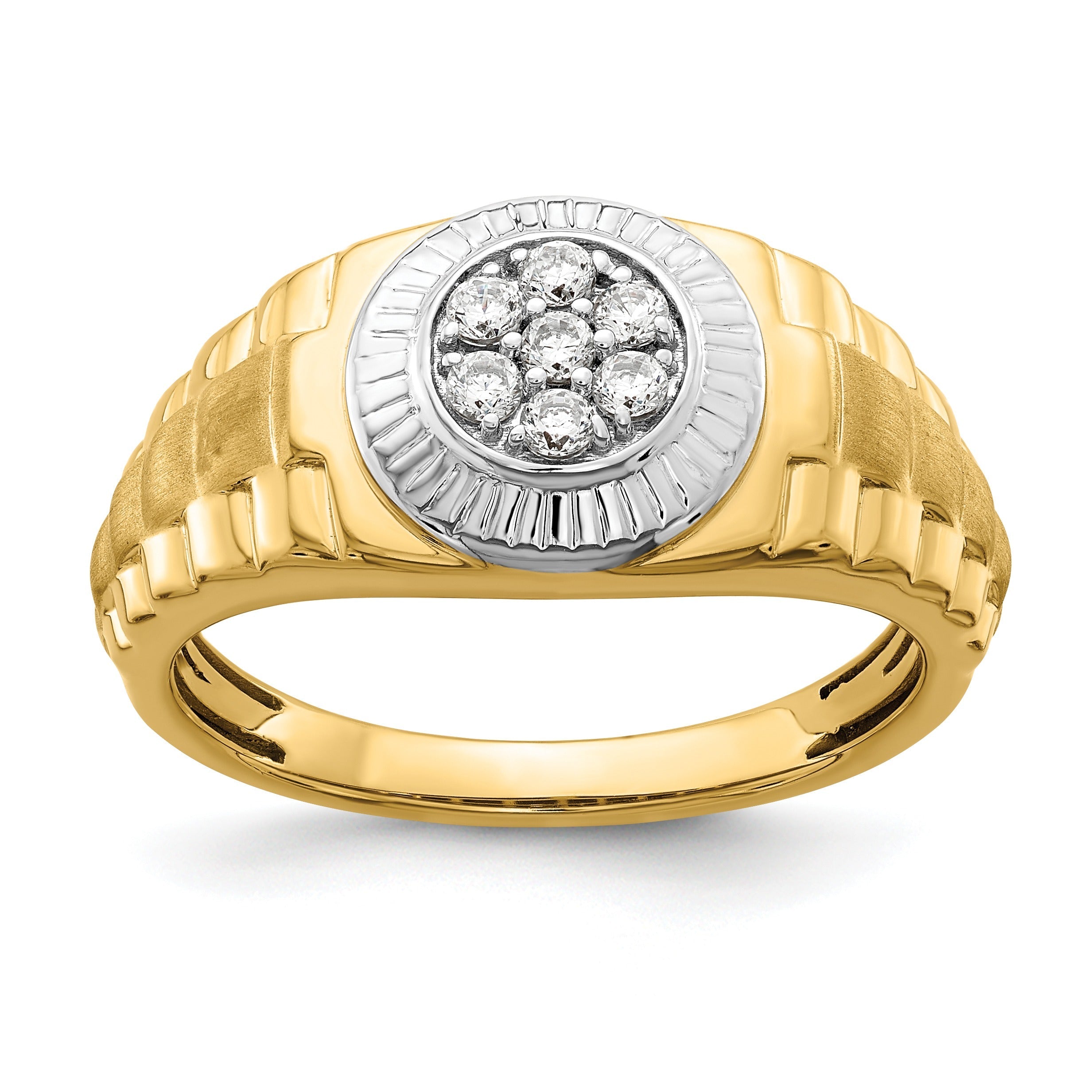 14k Gold Round 1/4 ct Lab Grown Diamond Men's Ring