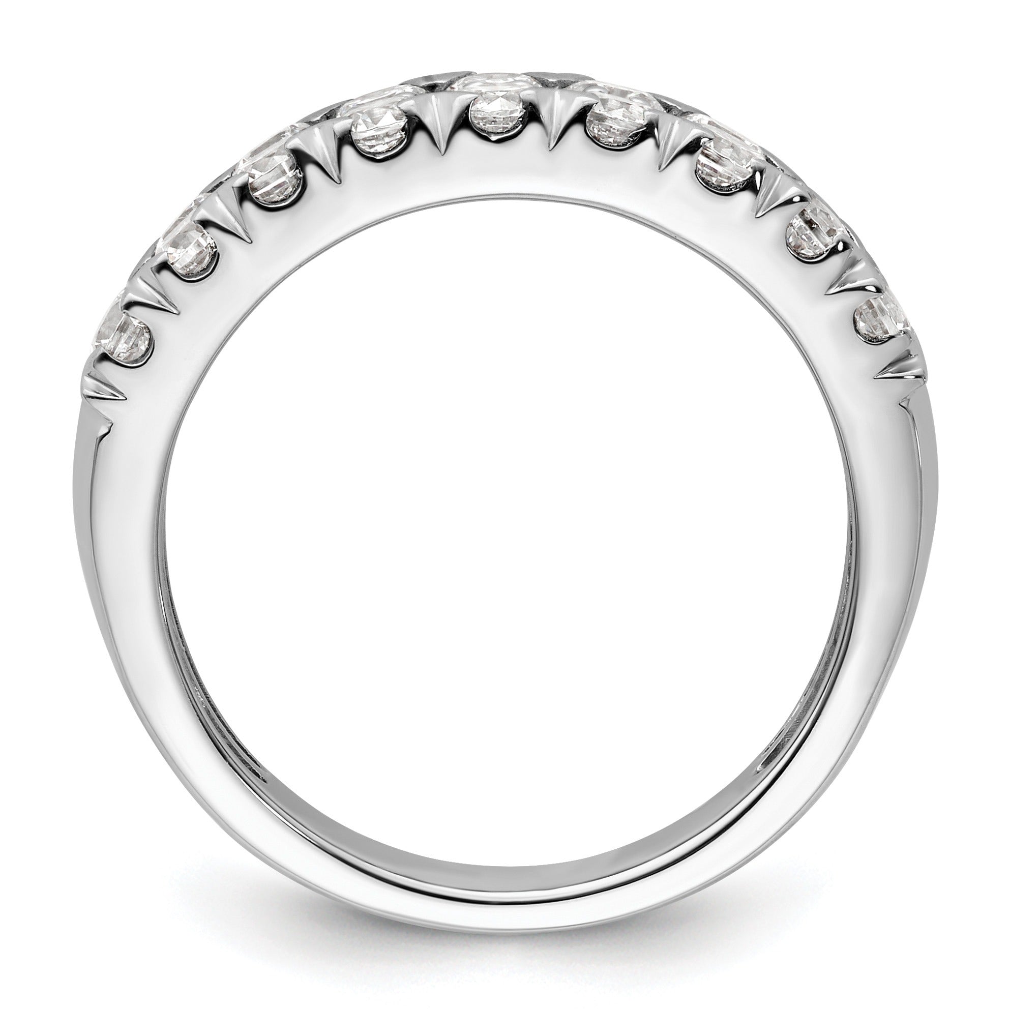 14K White Gold Lab Grown Round Diamond Wedding Ring 1.5 Ct