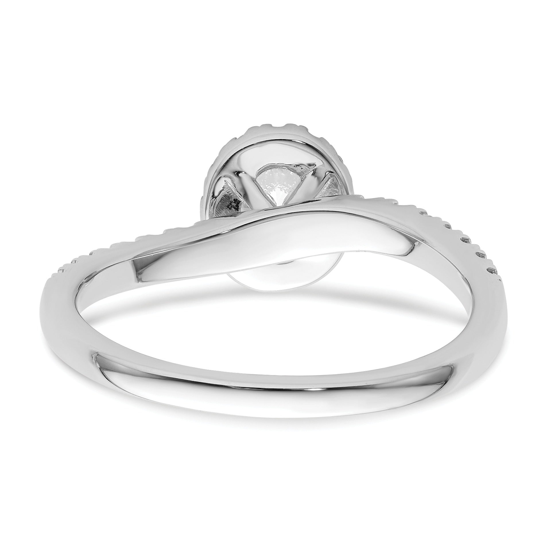 14K White Gold Lab Grown Diamond Halo Ring