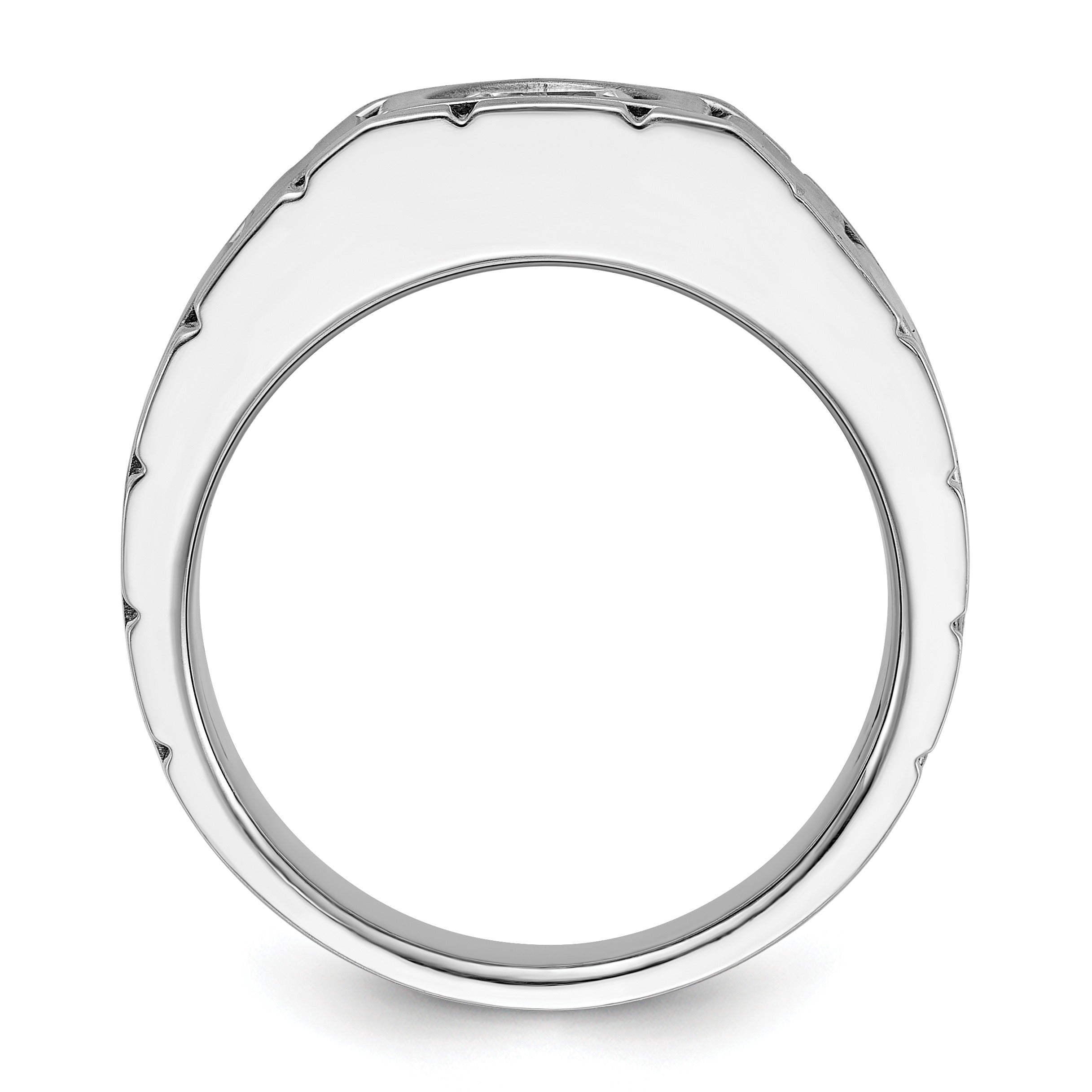 14k White Gold 1 ct Lab Grown Diamond Solitaire Engagement Band Ring