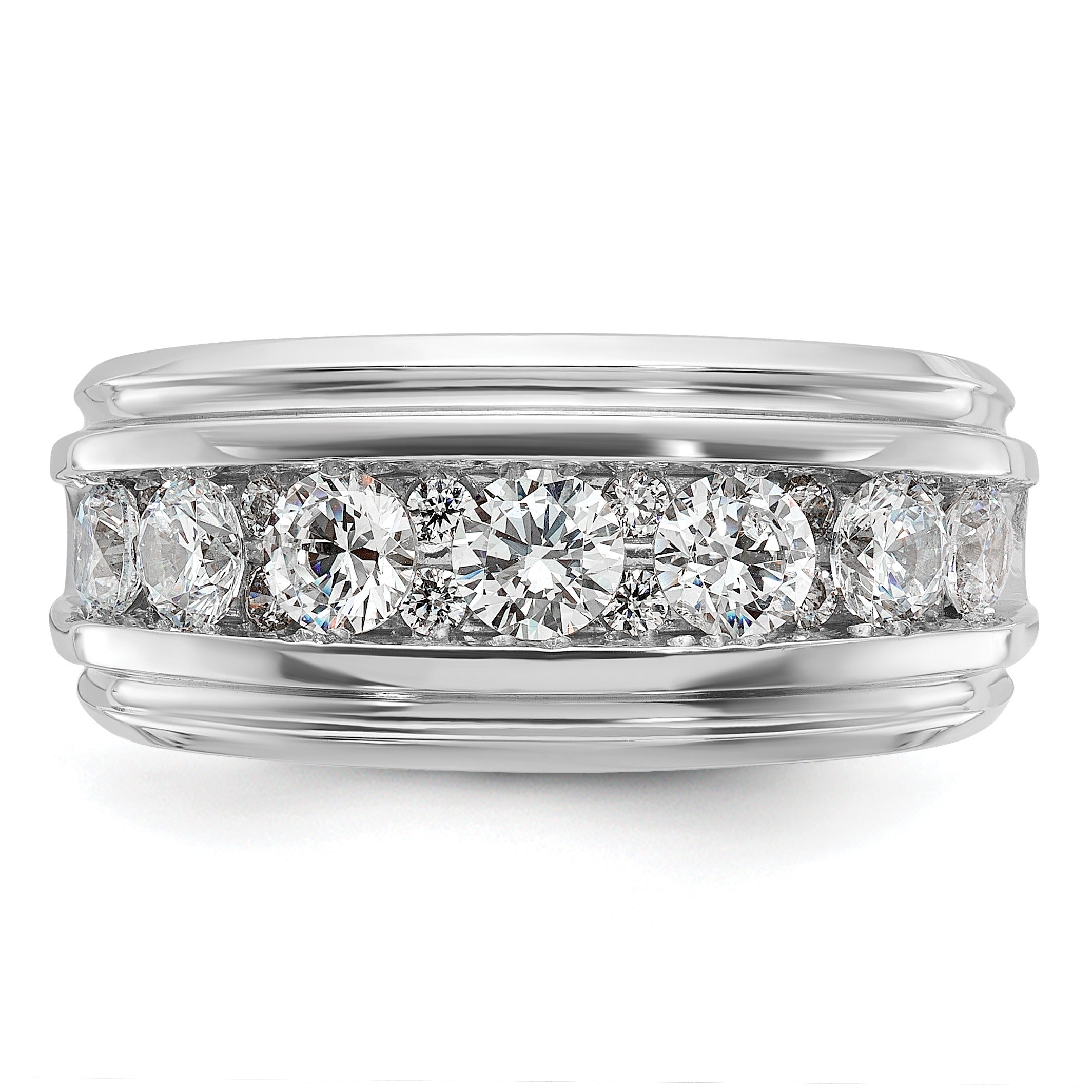 14k White Gold 1 3/4 carat Lab Diamond Five Stone Ring