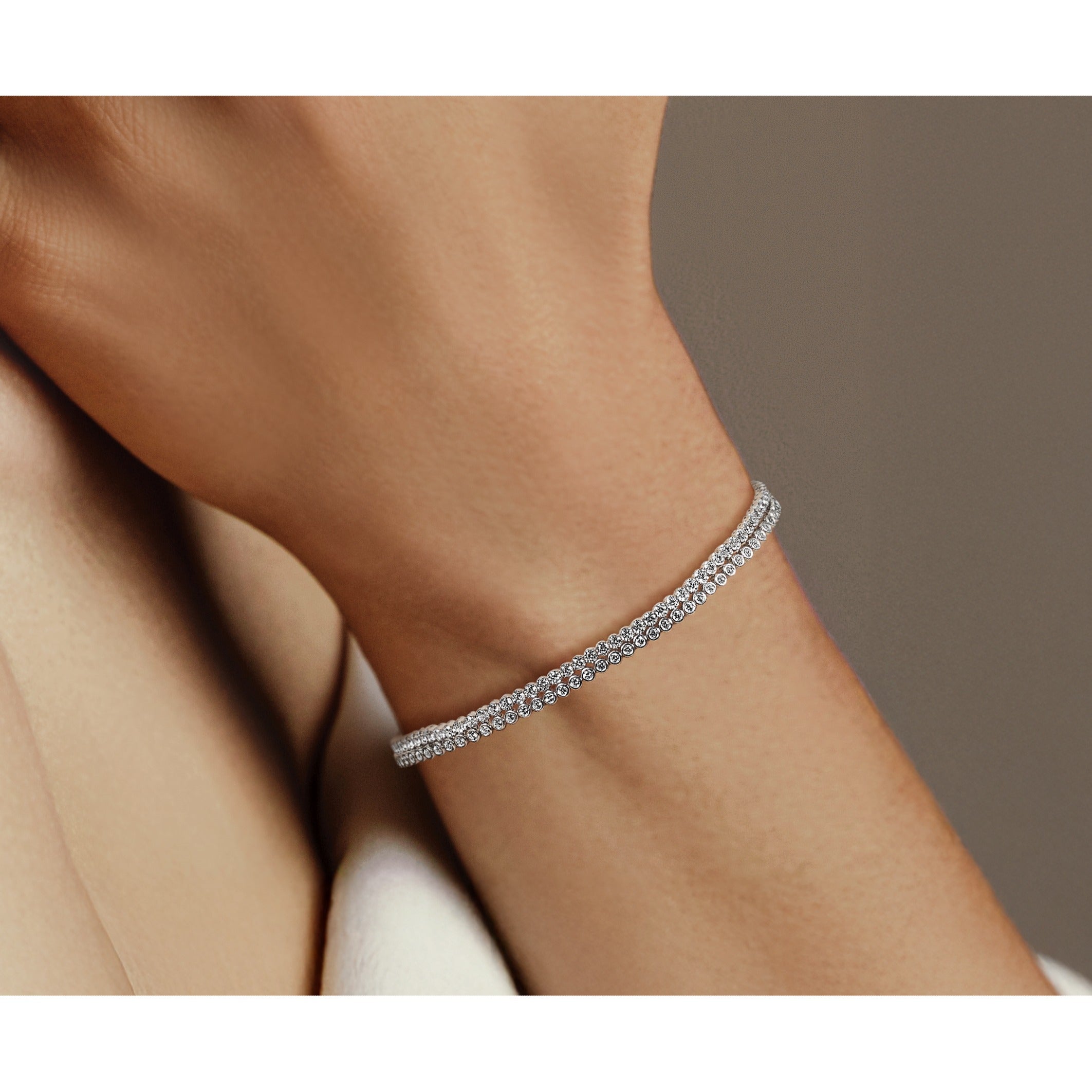 14K Gold Lab Grown Diamond Double Extension Bracelets