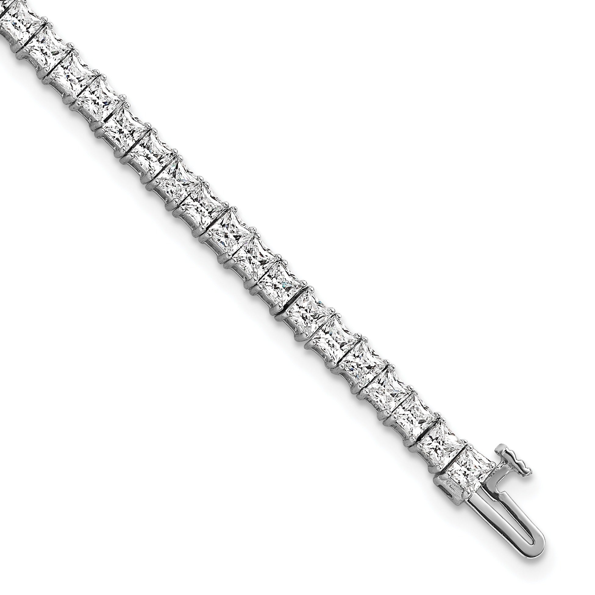 14k White Gold 7 Carat Lab Diamond Tennis Bracelet