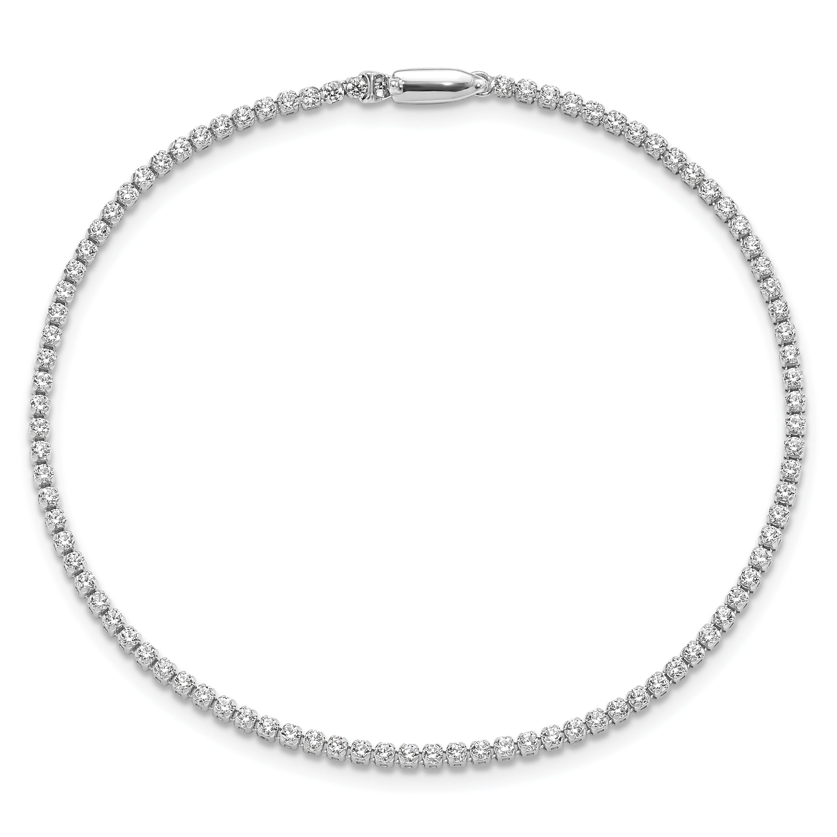 14k White Gold 2 carat Lab Grown Diamond 7.5 inch Bracelet