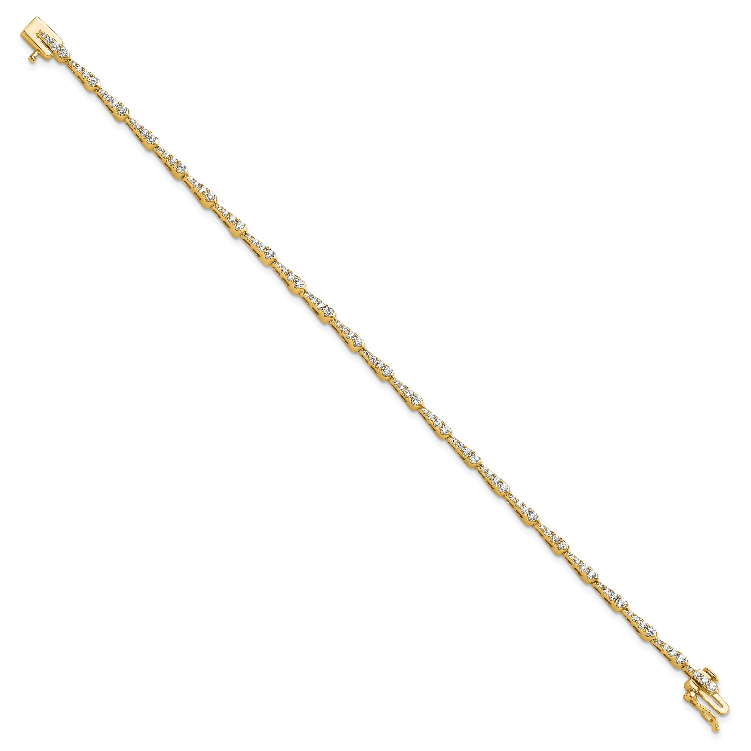 14K Yellow Gold 1/2 carat Lab Grown Diamond Fashion Bracelet