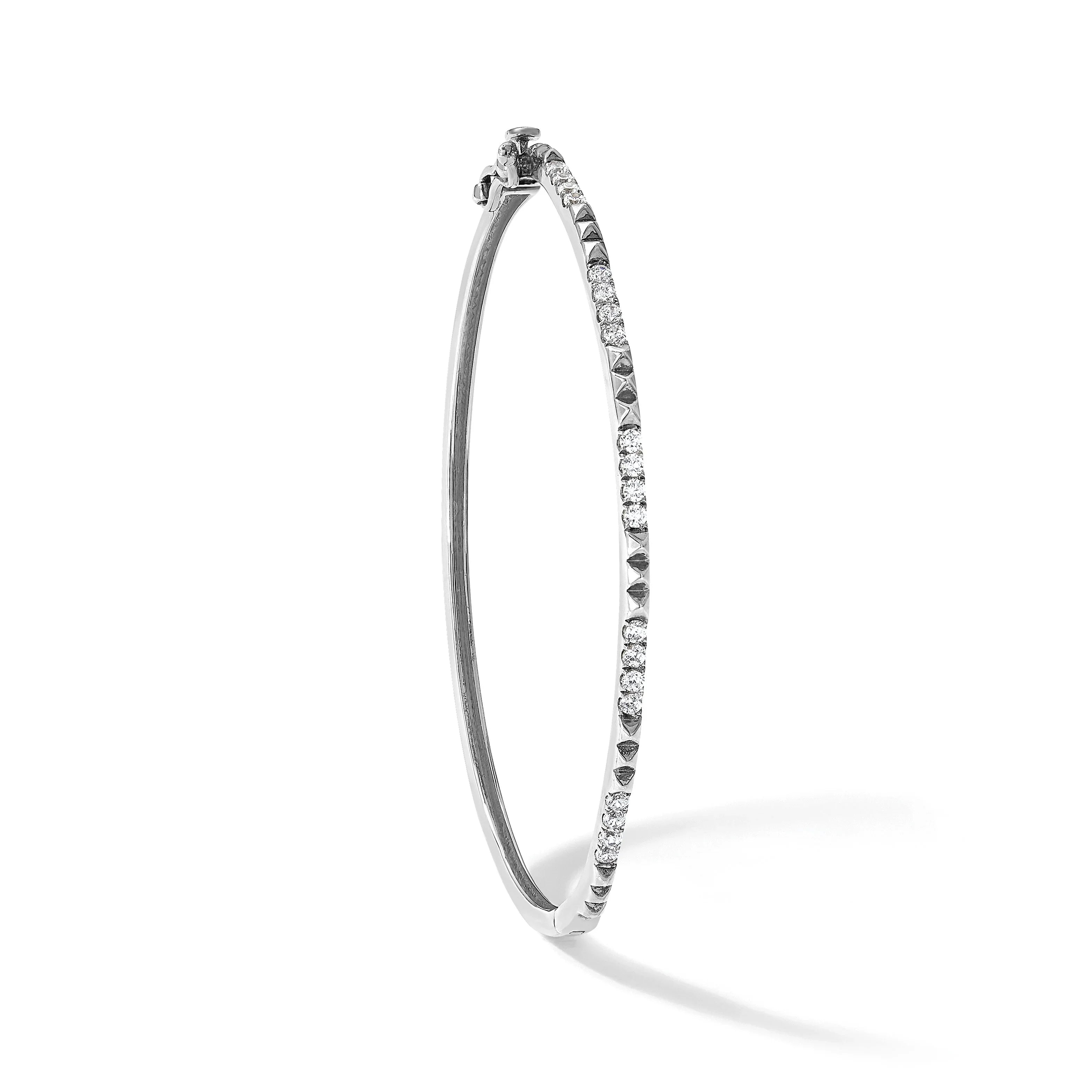 14K Gold Lab Grown Diamond Bangle Bracelets - Fine Diamond