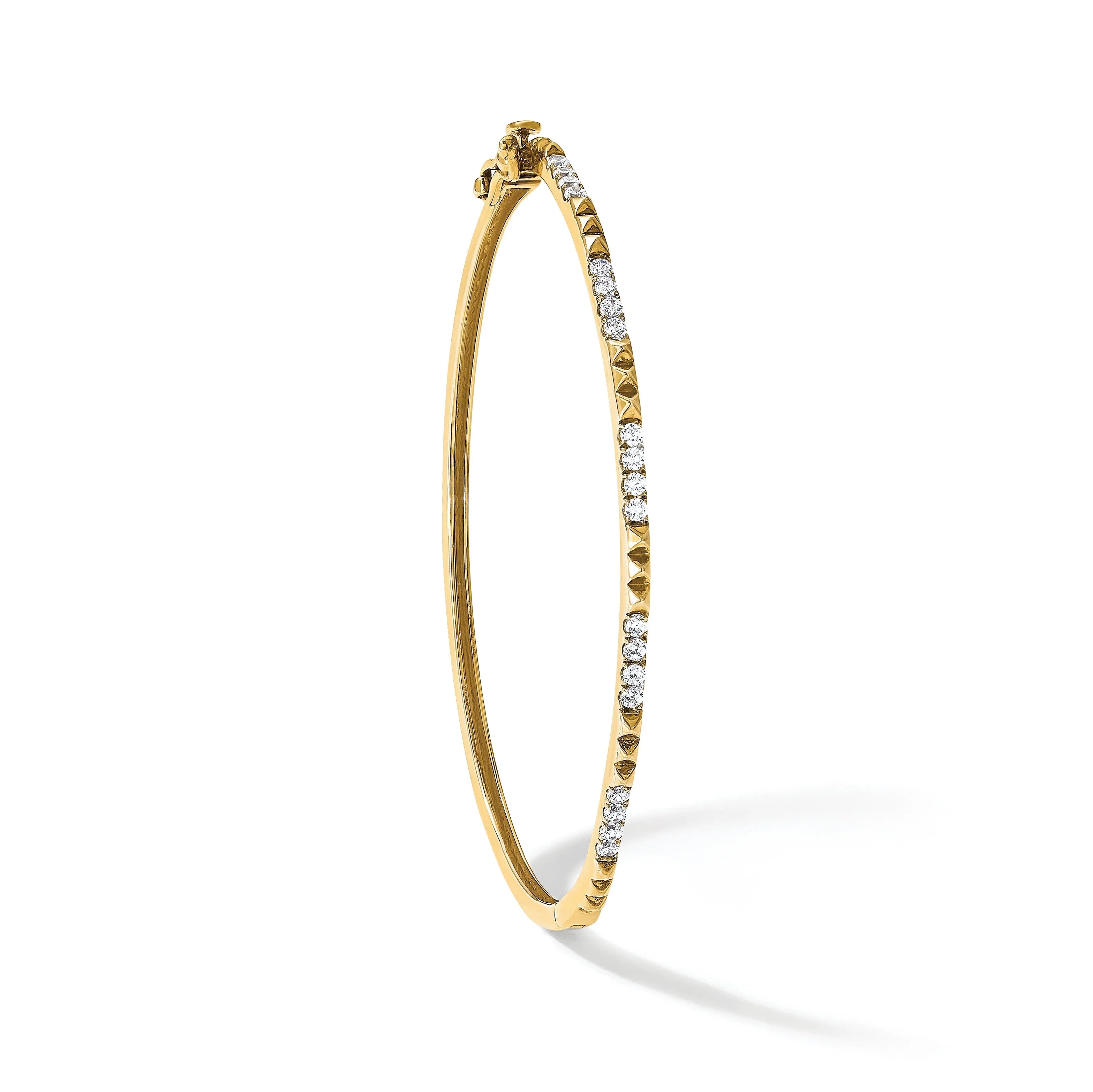 14K Gold Lab Grown Diamond Bangle Bracelets - Fine Diamond