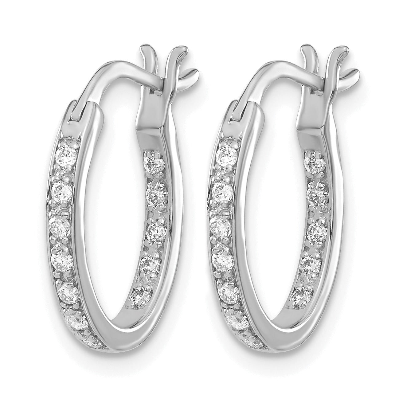 14k Gold Lab Grown Diamond Hoop Earrings 0.5 Ct