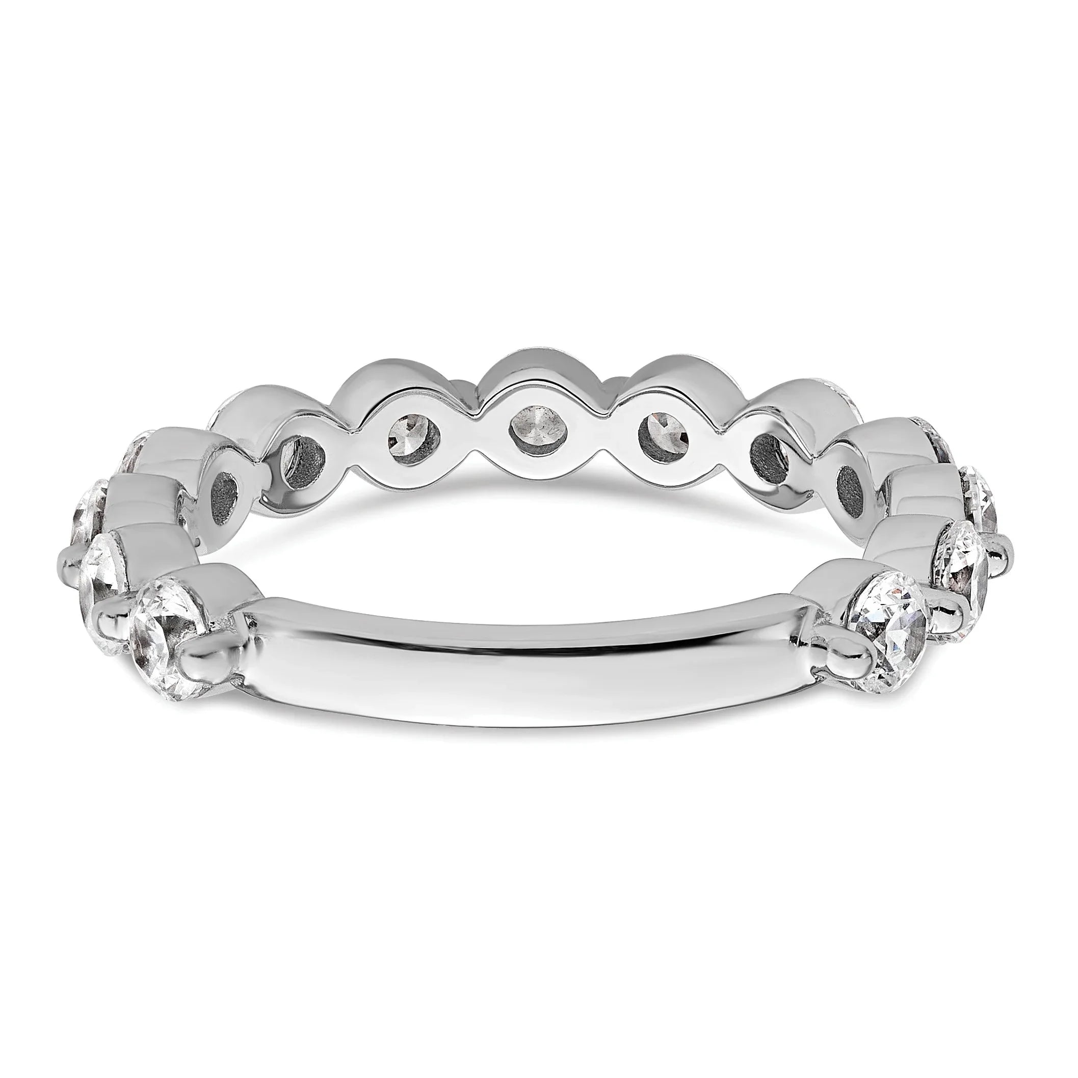 14K White Gold Lab Grown Round Diamond Wedding Ring 1.5 Ct - Fine Diamond