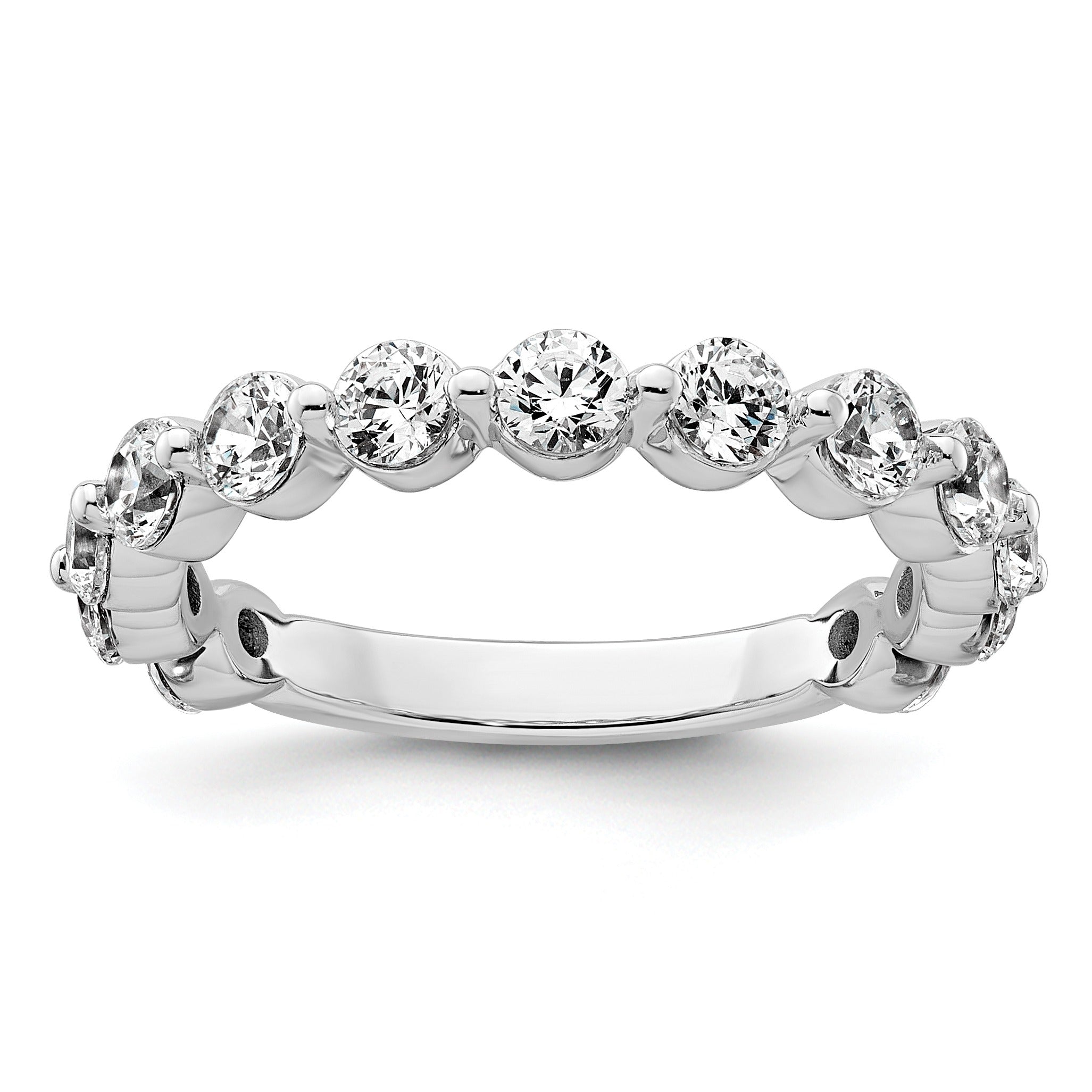 14K White Gold Lab Grown Diamond Petite Round Engagement Ring 0.115 Ct